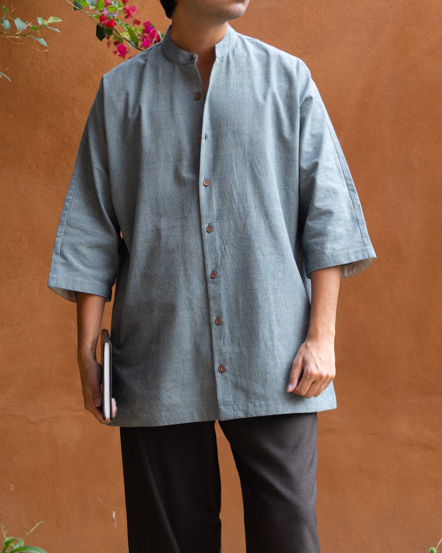 Forest Melange Kimono Shirt