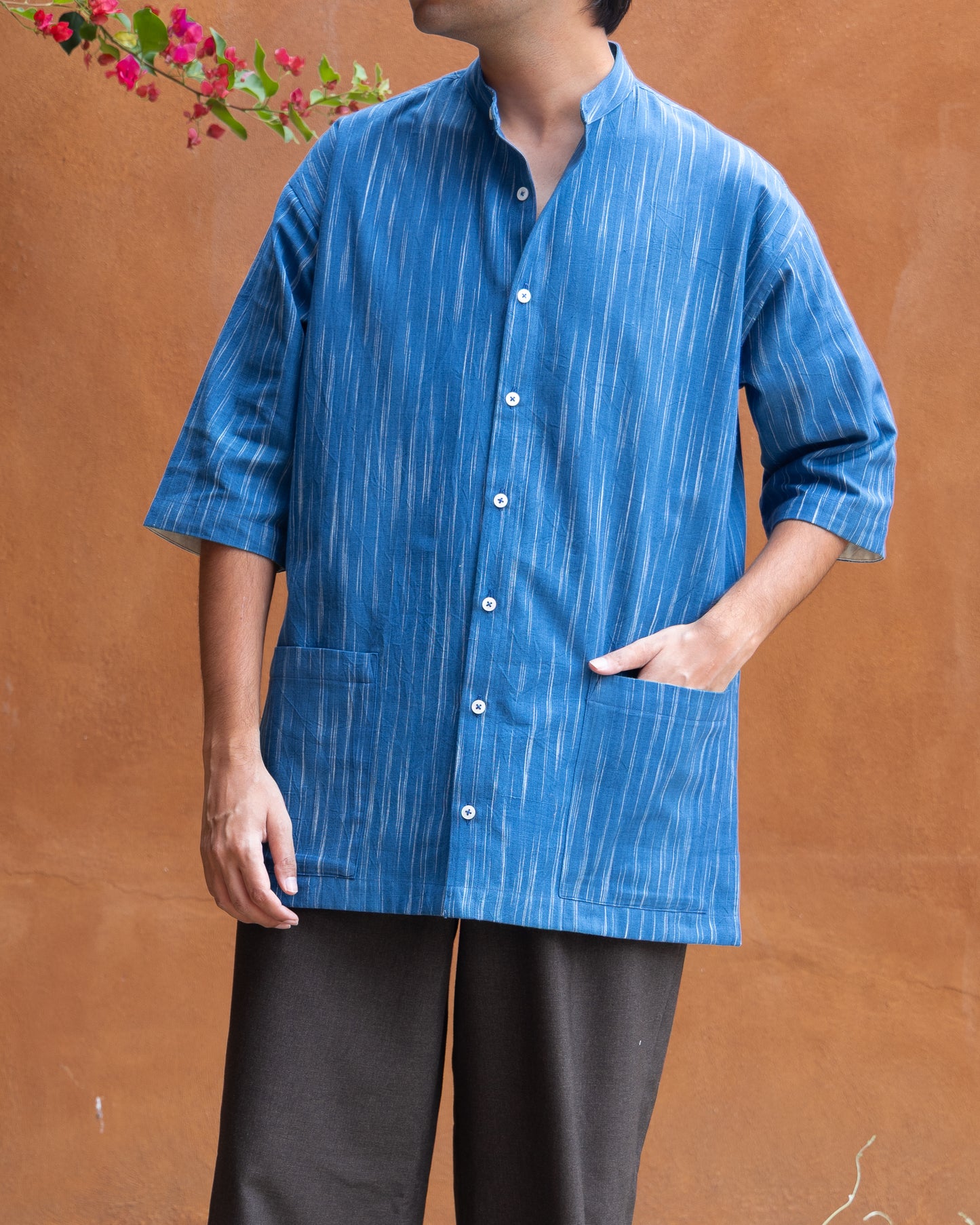 Basho Shirt | Indigo Lost Stripes