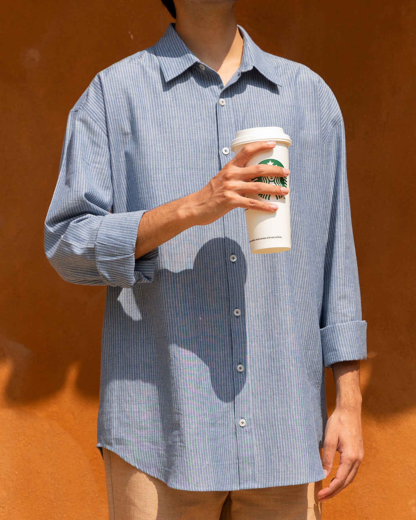 Blue Thin Stripes Relaxed Fit Shirt