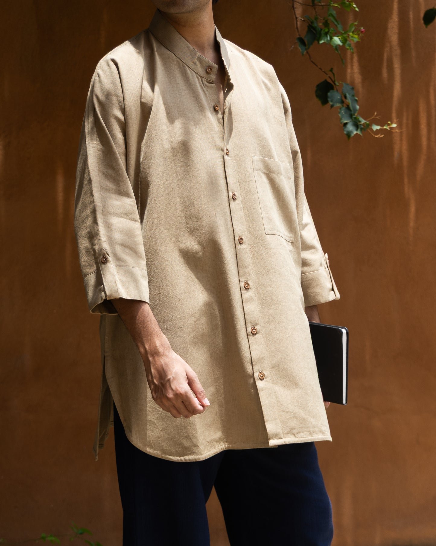 Long Kimono Shirt | Earth Khaki