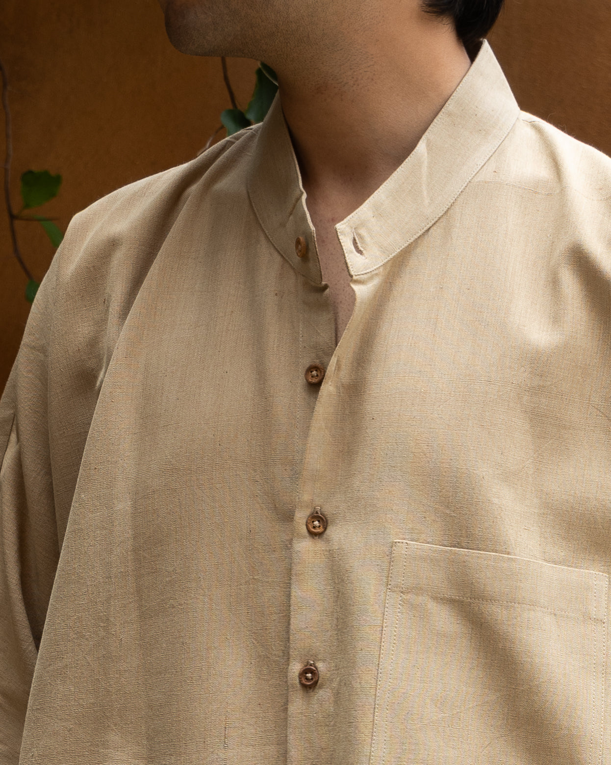 Long Kimono Shirt | Earth Khaki