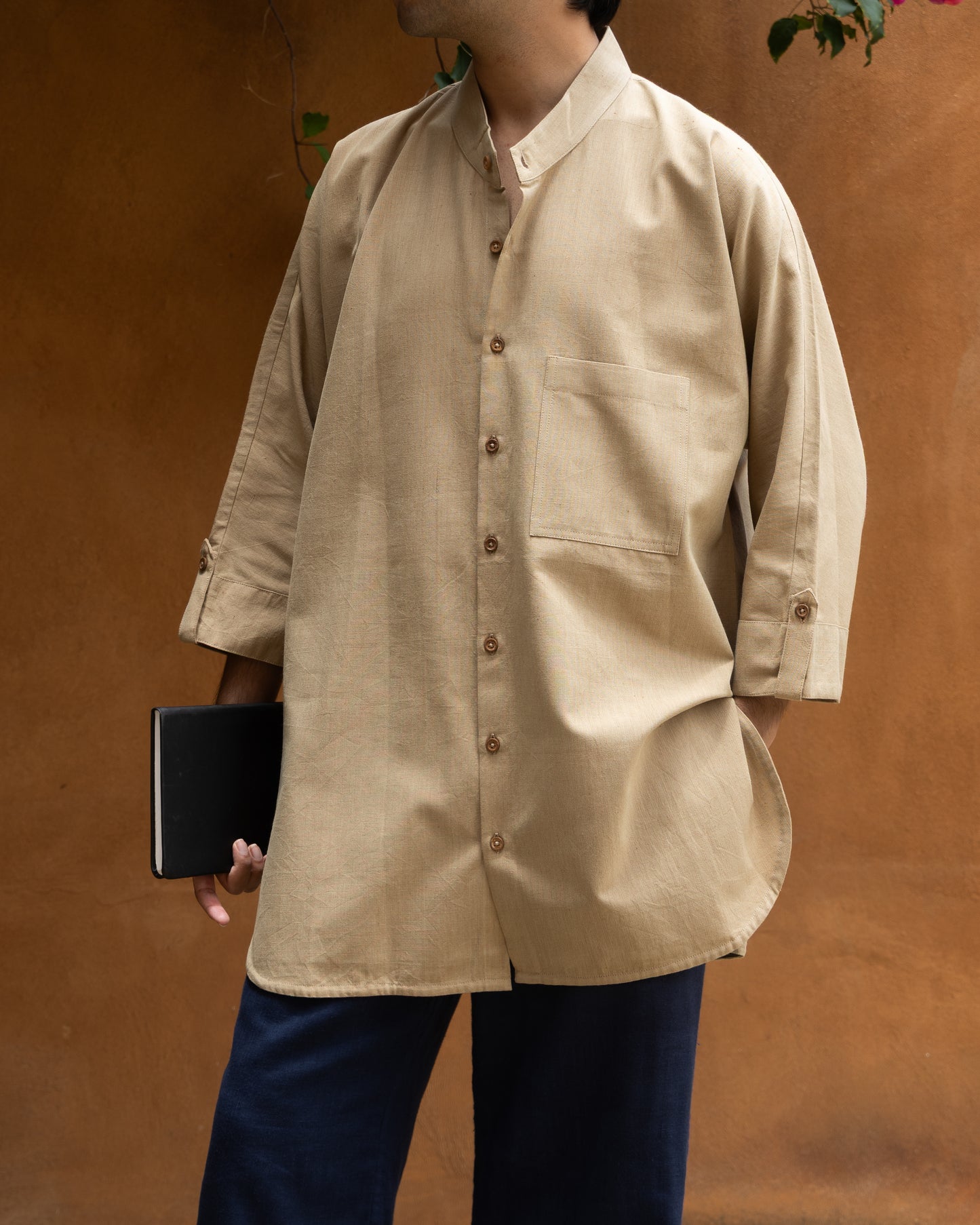 Long Kimono Shirt | Earth Khaki