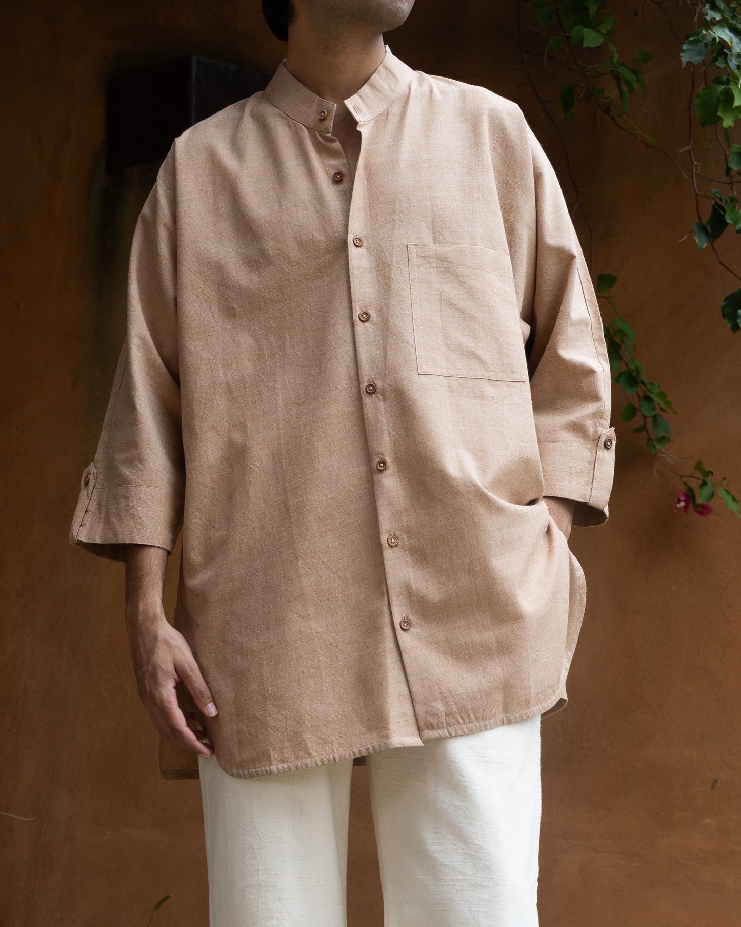 Long Kimono Shirt | Cocoa Brown