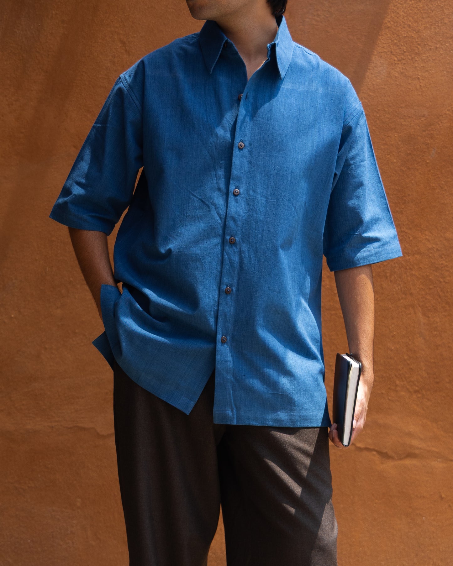 Relaxed Half Shirt | Deep Blue