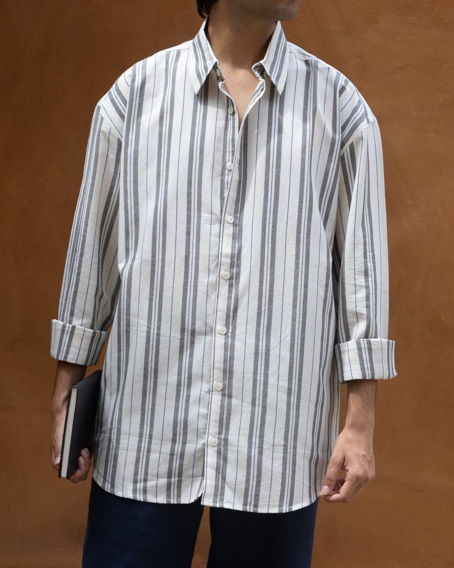Kasim Wide Stripes Relaxed Fit Shirt