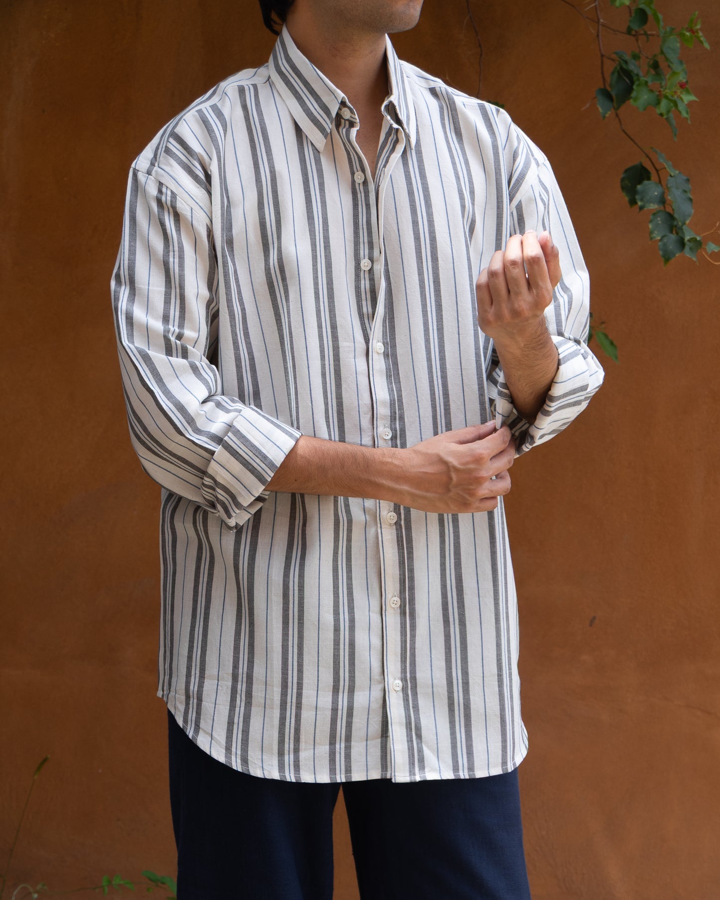 Kasim Wide Stripes Relaxed Fit Shirt