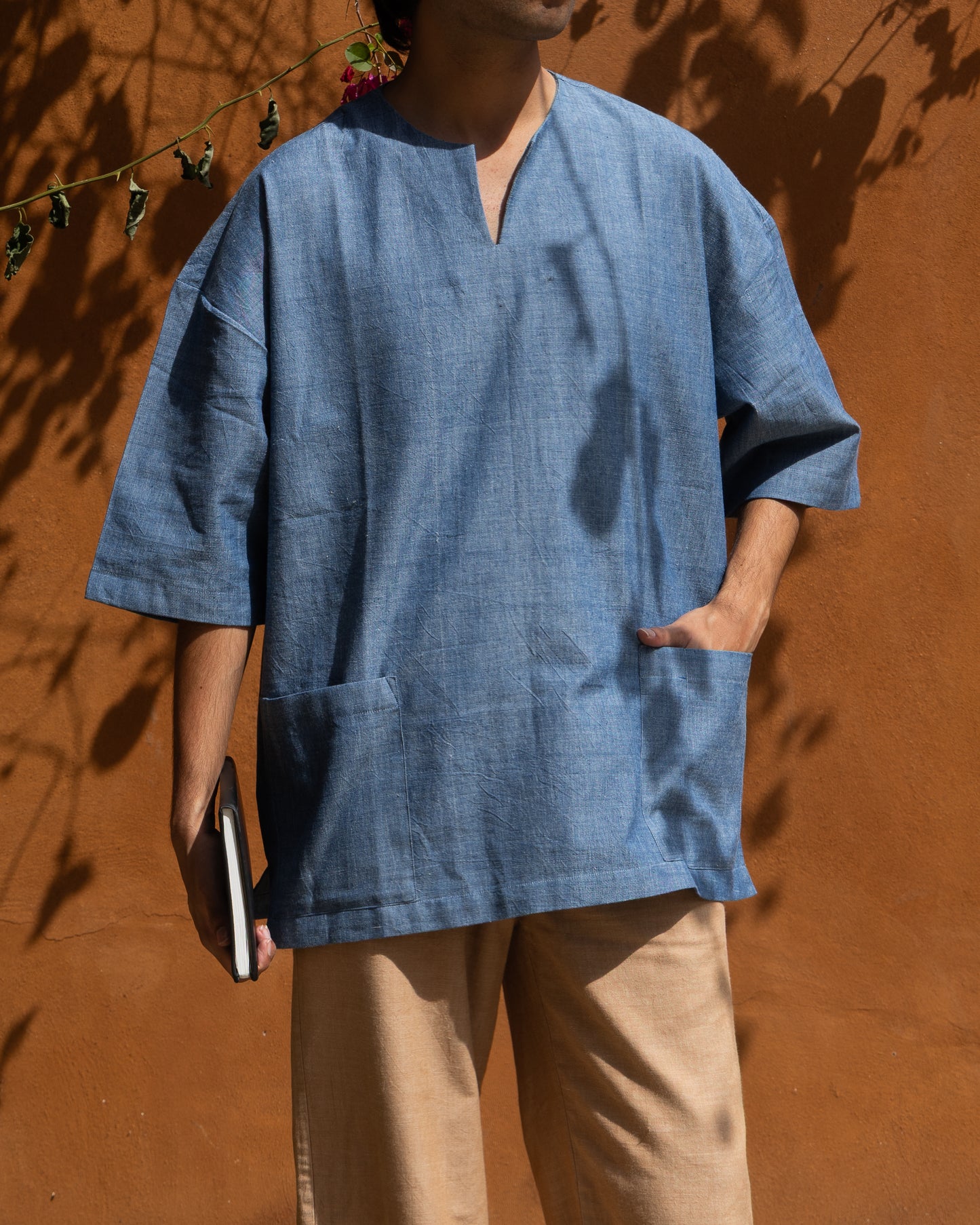 Pullover Kairo Shirt | Chambray Blue