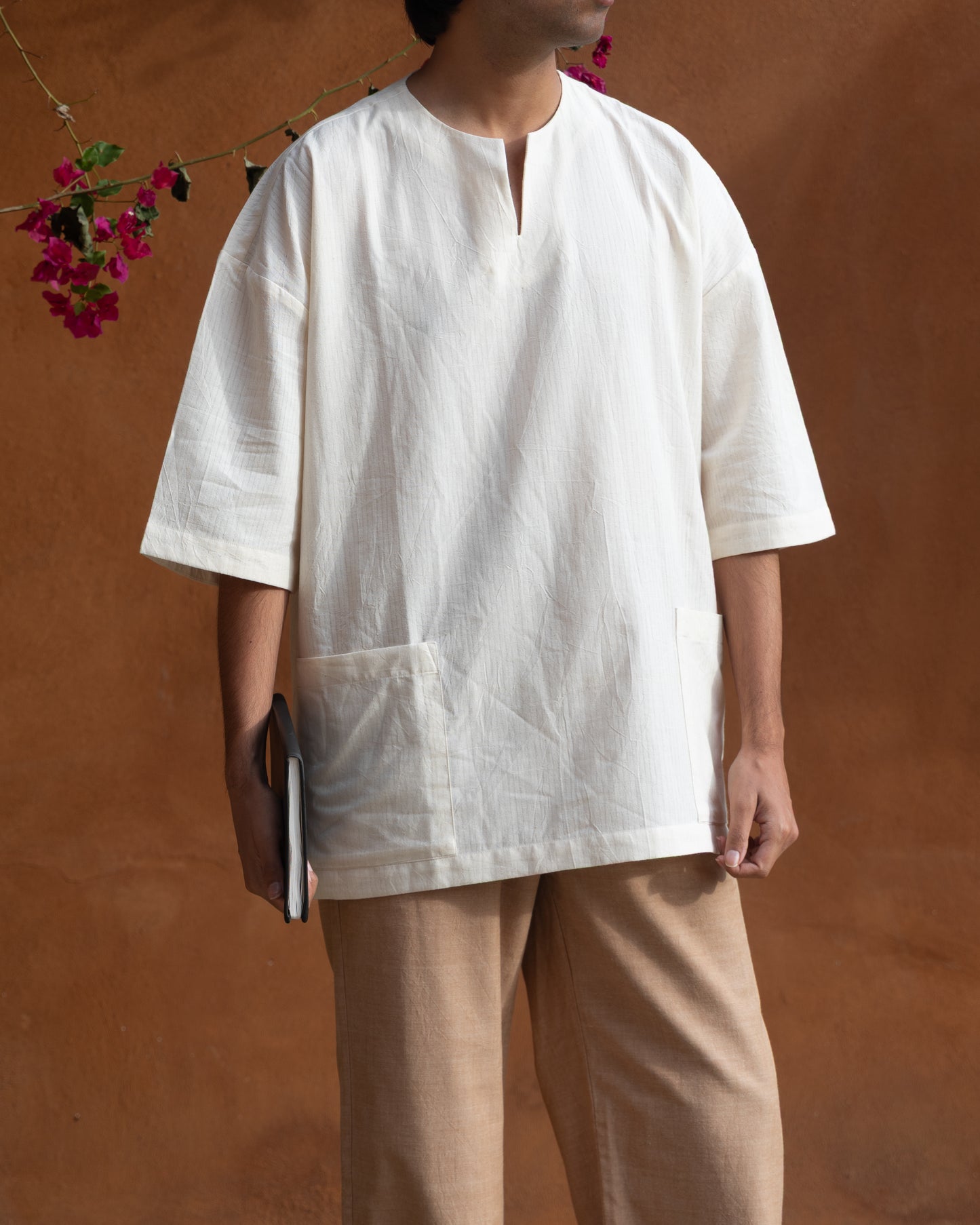 Pullover Kairo Shirt | Ecru Self