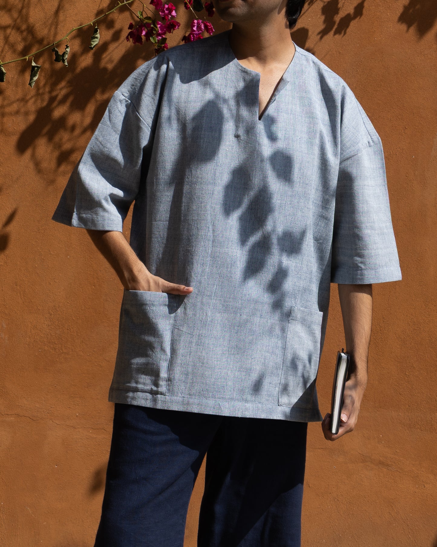 Pullover Kairo Shirt | Soft Indigo Melange