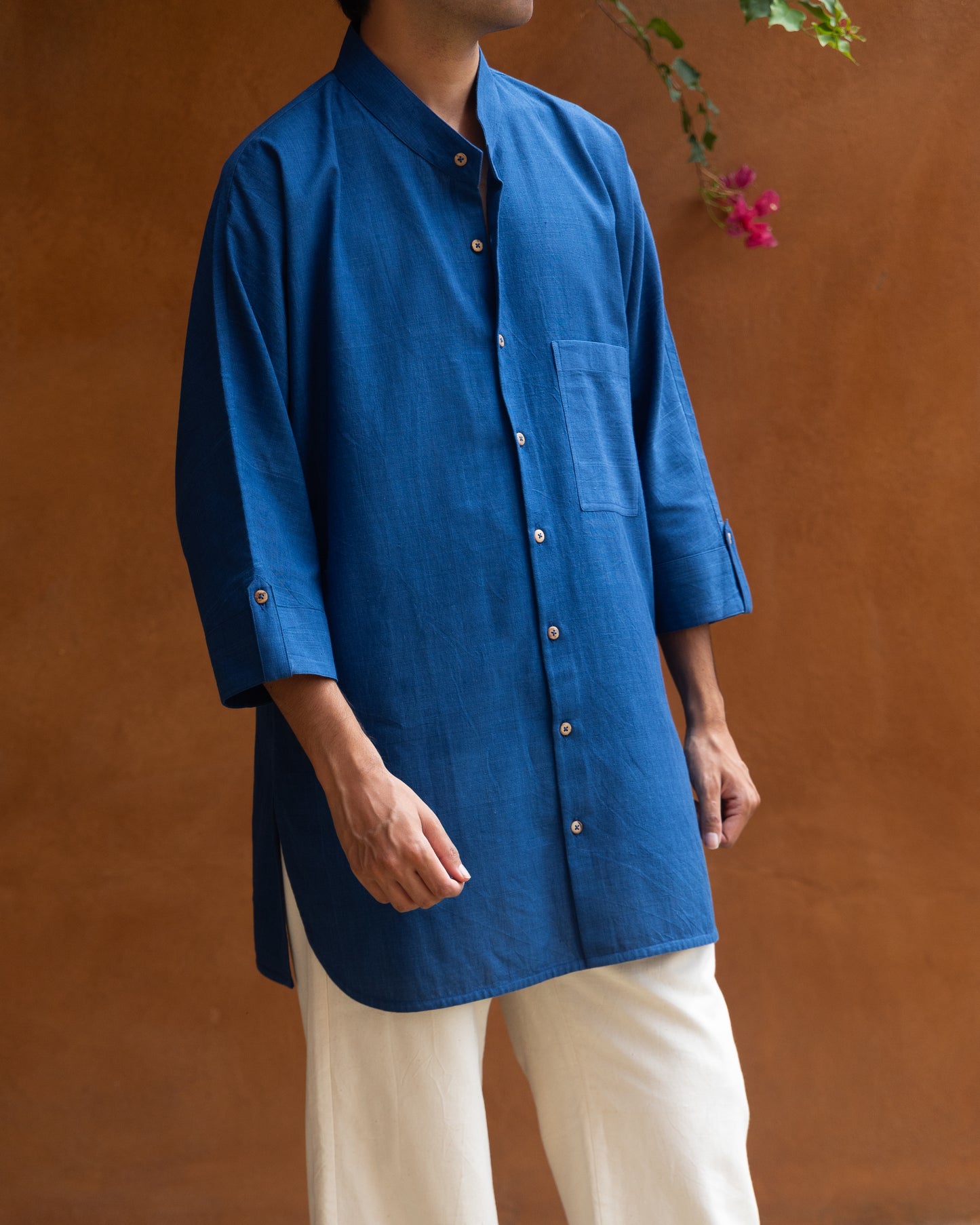 Long Kimono Shirt | Deep Blue