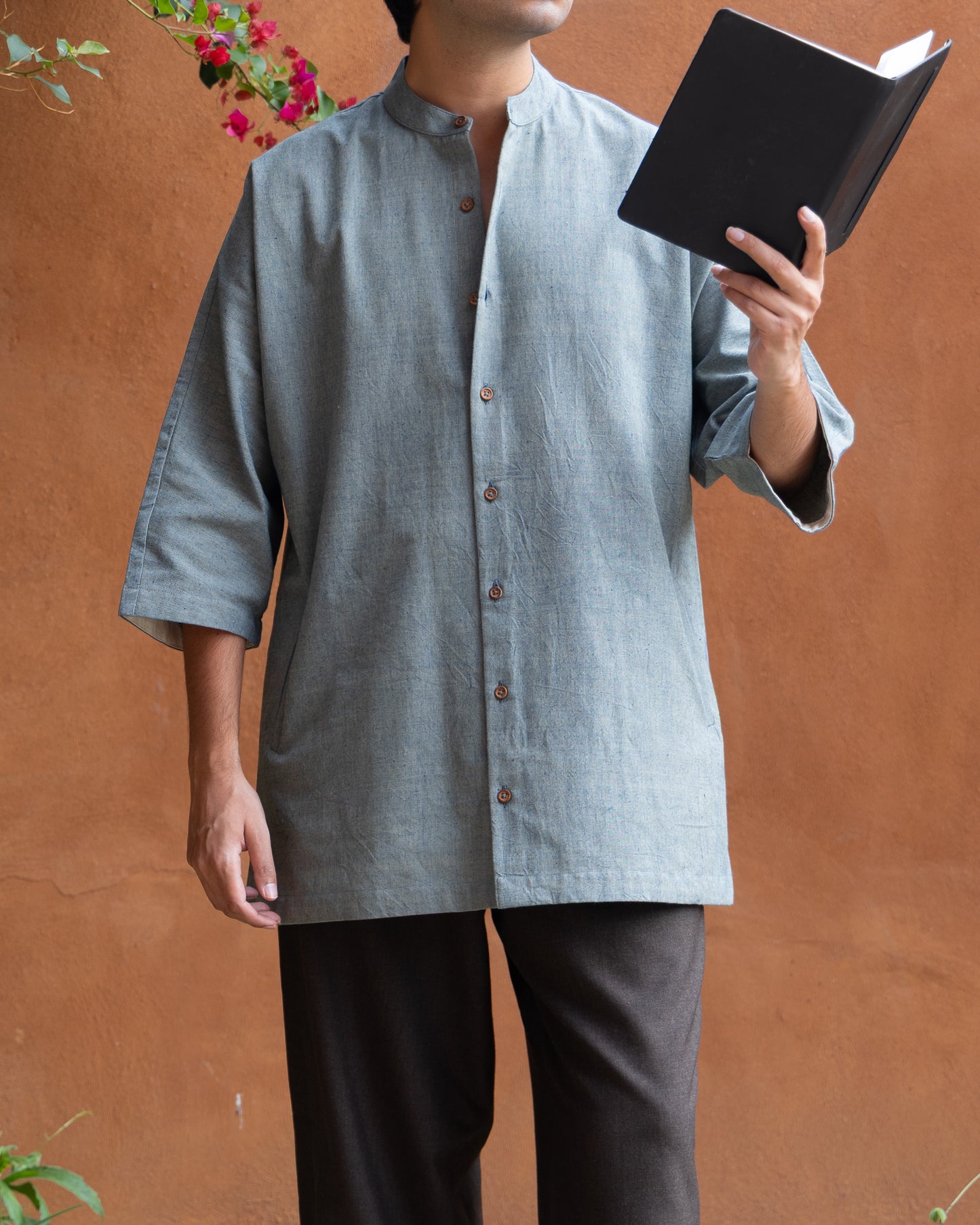 Forest Melange Kimono Shirt
