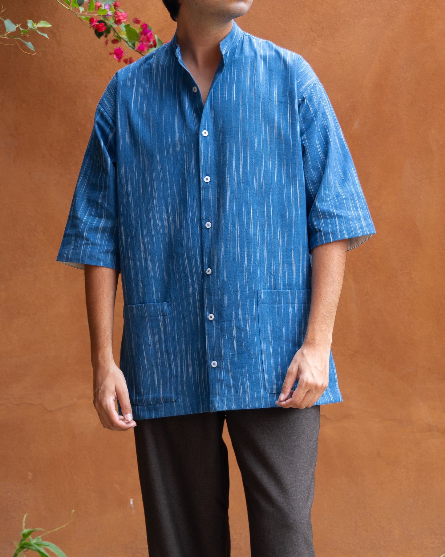 Basho Shirt | Indigo Lost Stripes