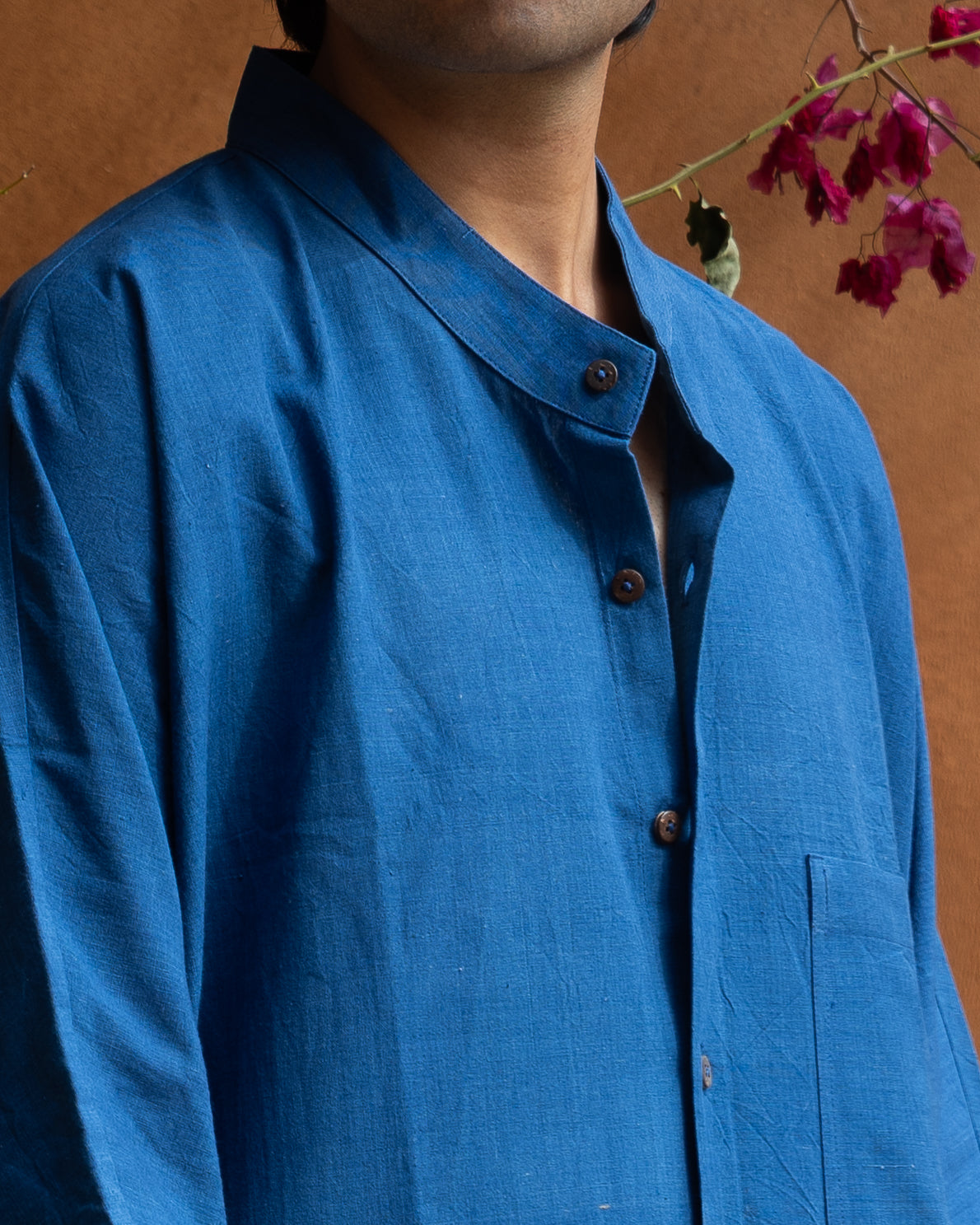 Long Kimono Shirt | Deep Blue