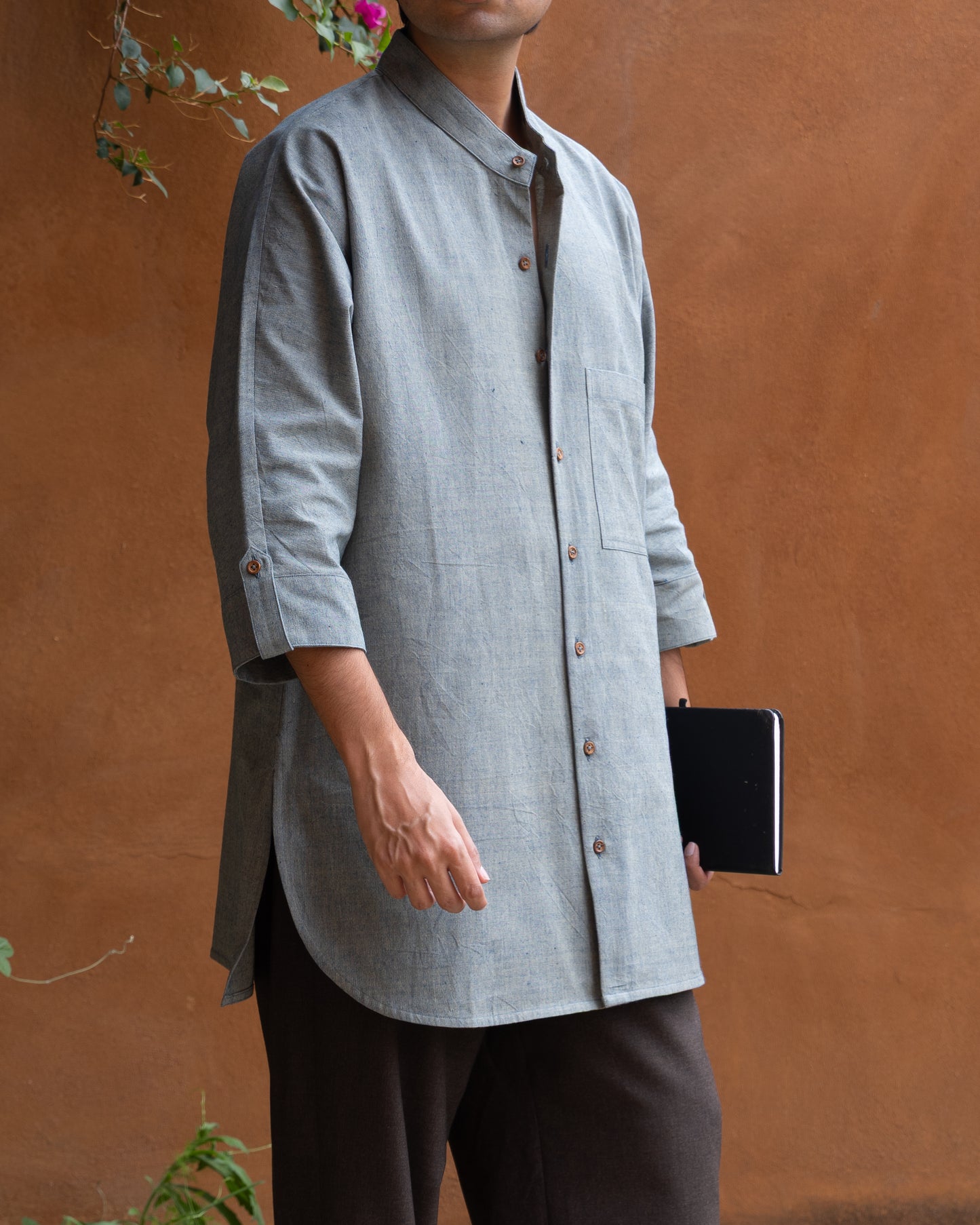 Long Kimono Shirt | Forest Melange