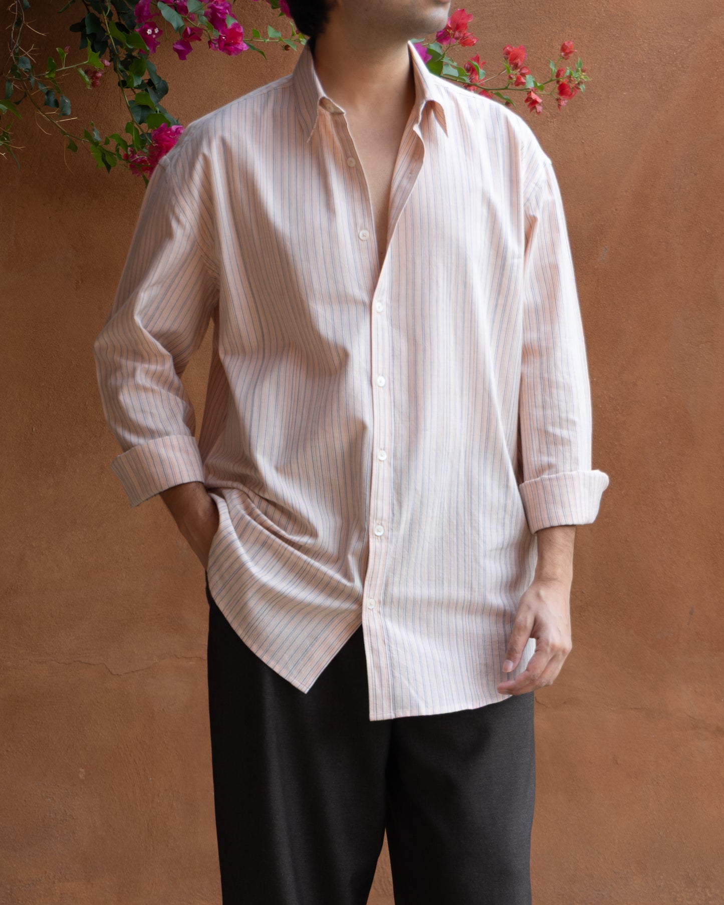 Pink Guava Multi Stripes Relaxed Fit Shirt