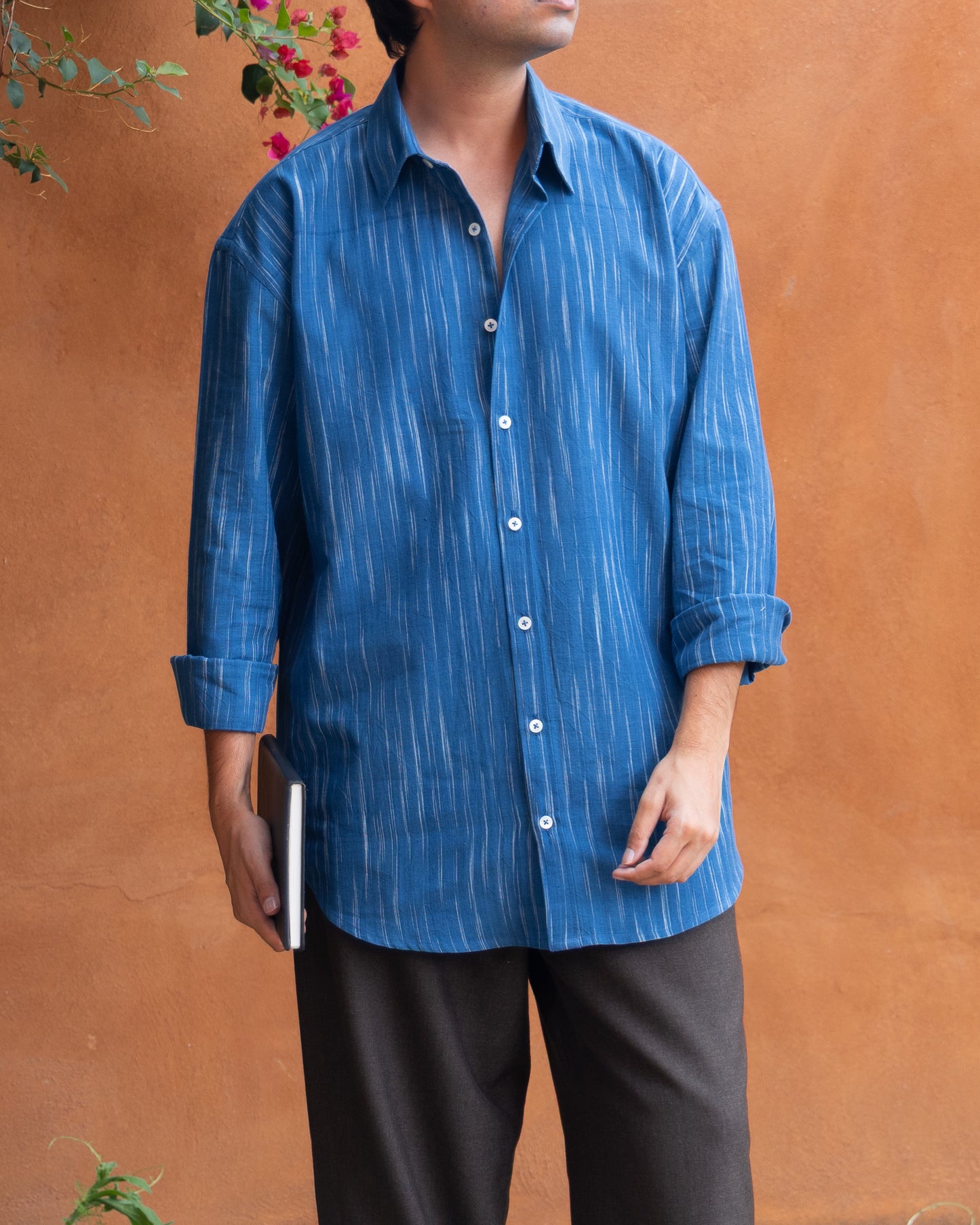 Indigo Lost Stripes Relaxed Fit Shirt