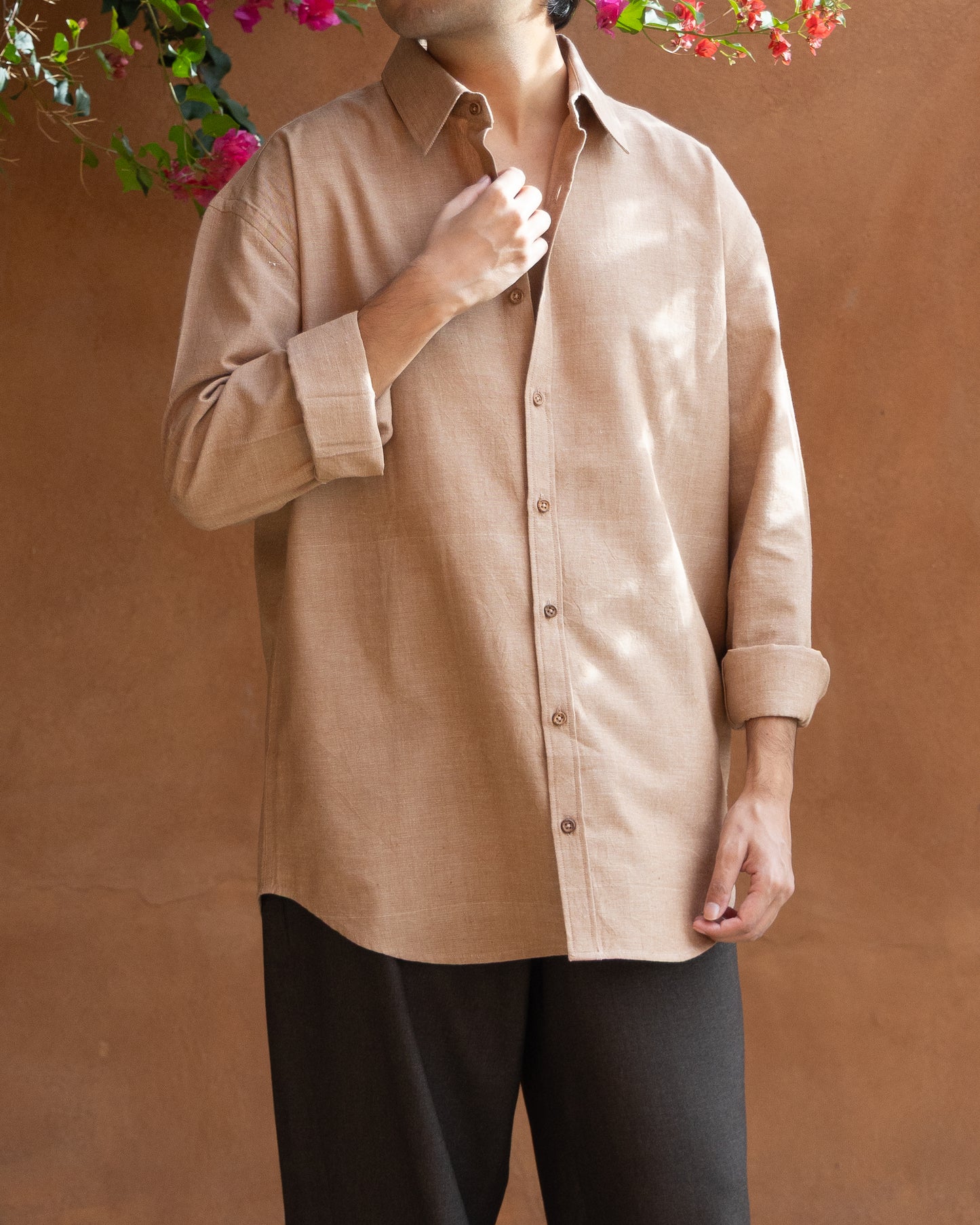 Cocoa Brown Relaxed Fit Shirt