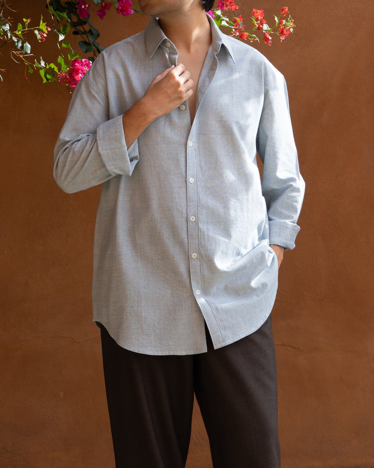 Baby Blue Relaxed Fit Shirt