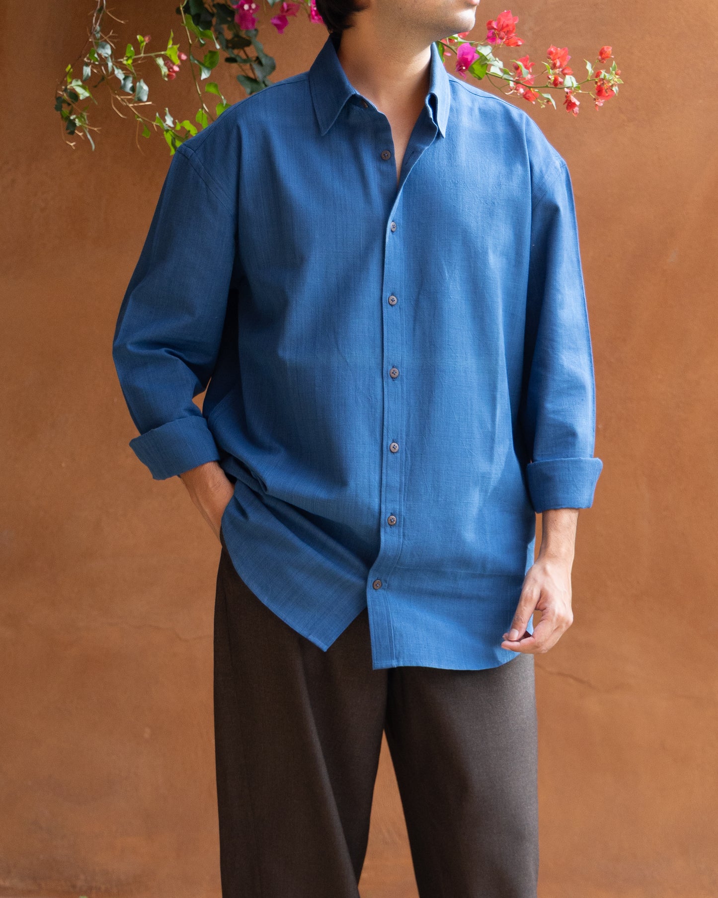 Deep Blue Relaxed Fit Shirt
