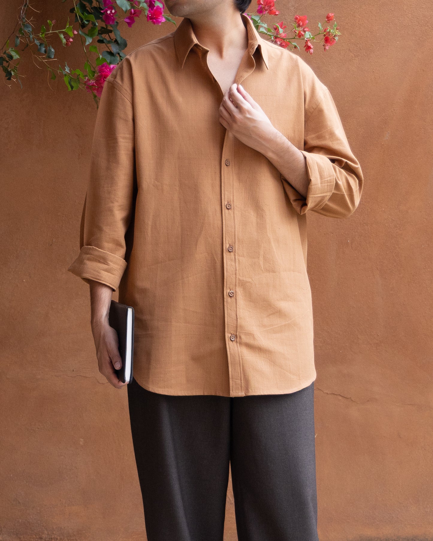 Caramel Brown Relaxed Fit Shirt
