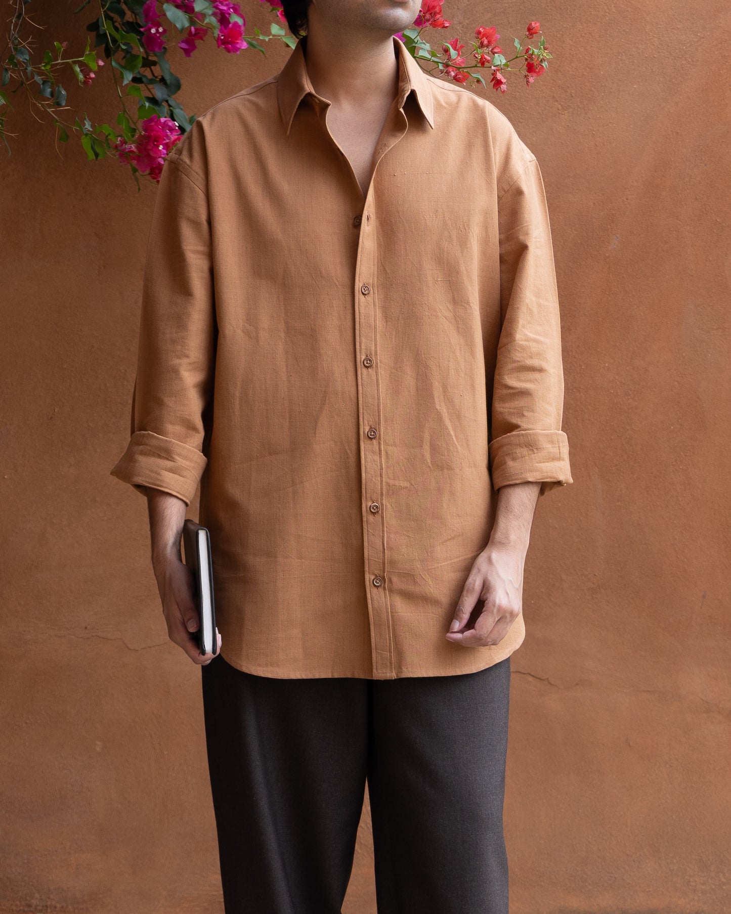 Caramel Brown Relaxed Fit Shirt