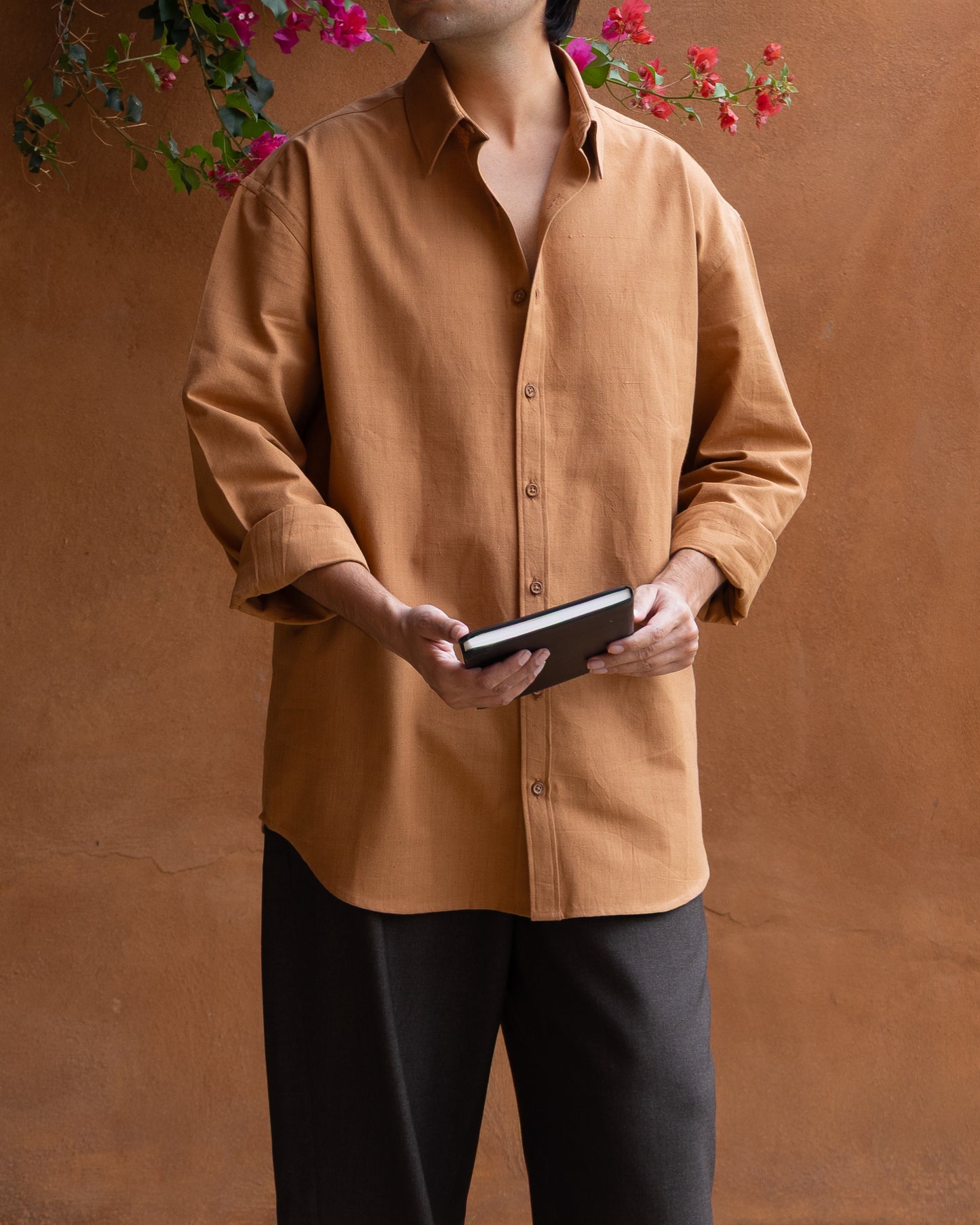 Caramel Brown Relaxed Fit Shirt
