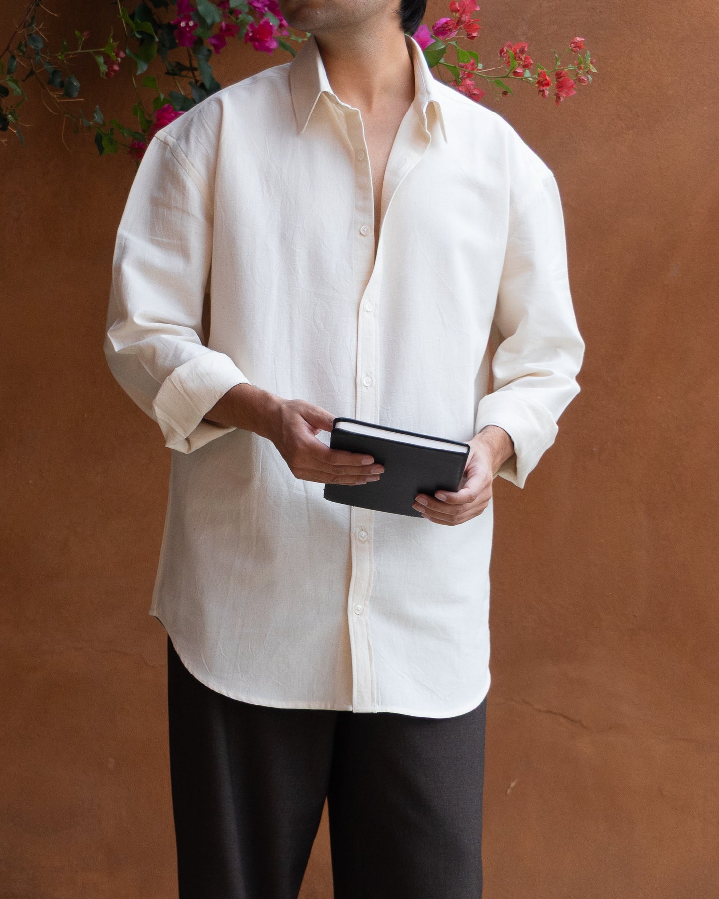 Un-dyed Soft Cream Relaxed Fit Shirt