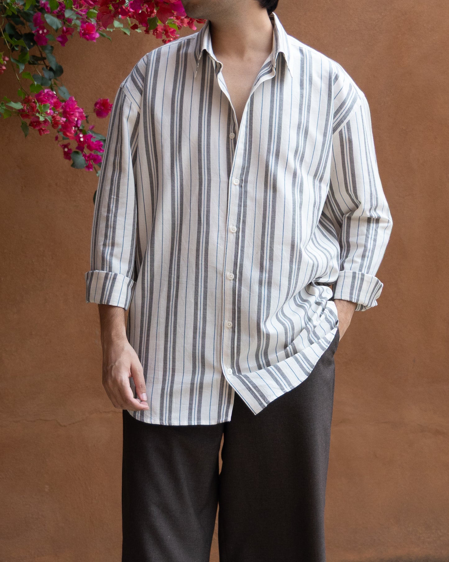 Kasim Wide Stripes Relaxed Fit Shirt