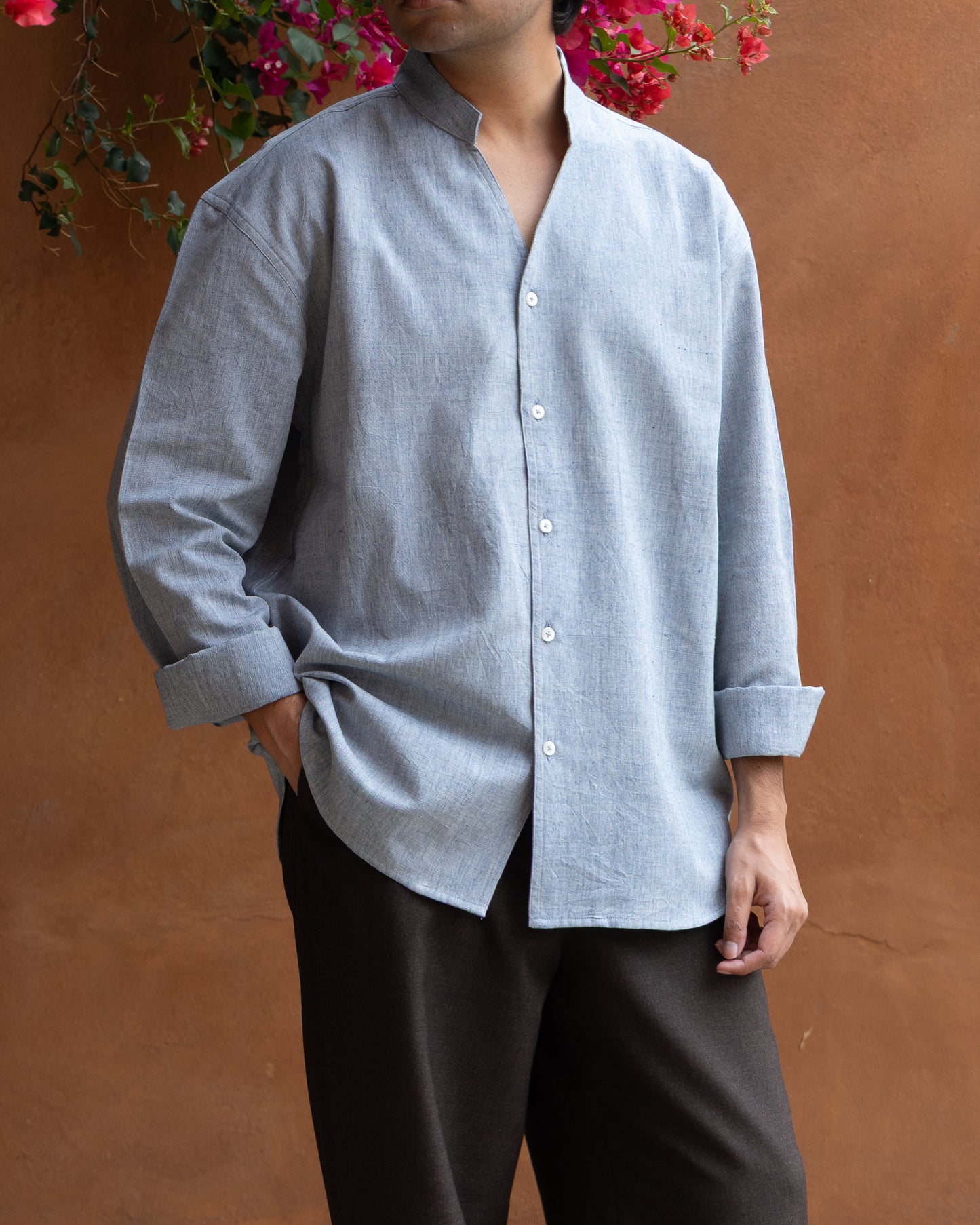 Enso Shirt | Soft Indigo Melange