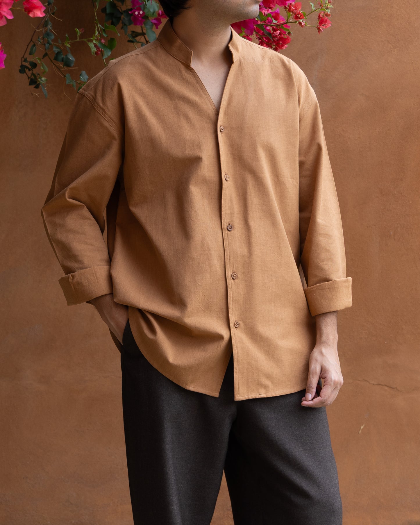 Enso Shirt | Caramel Brown