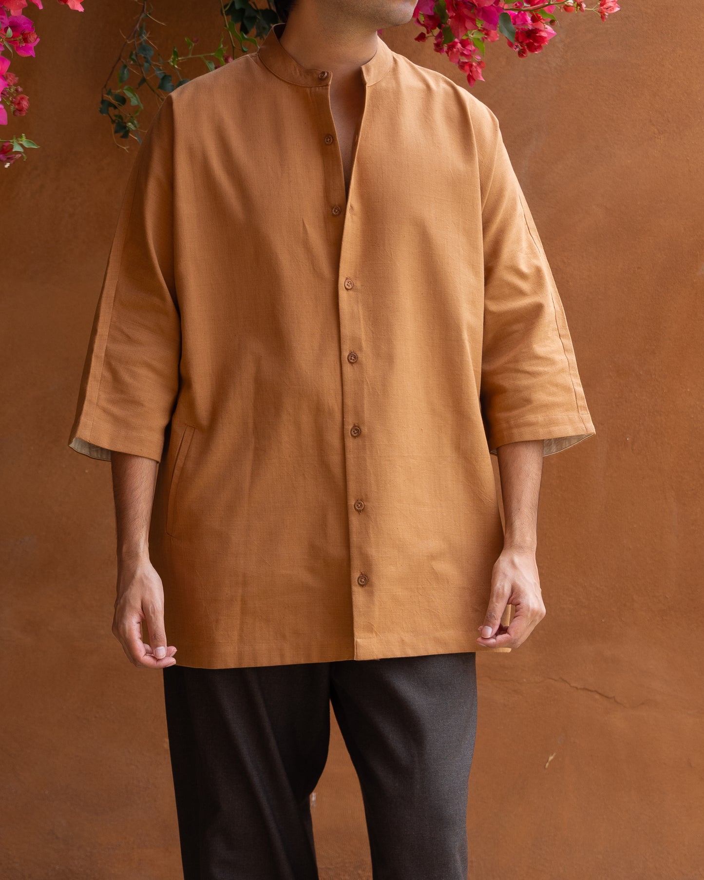 Caramel Brown Kimono Shirt