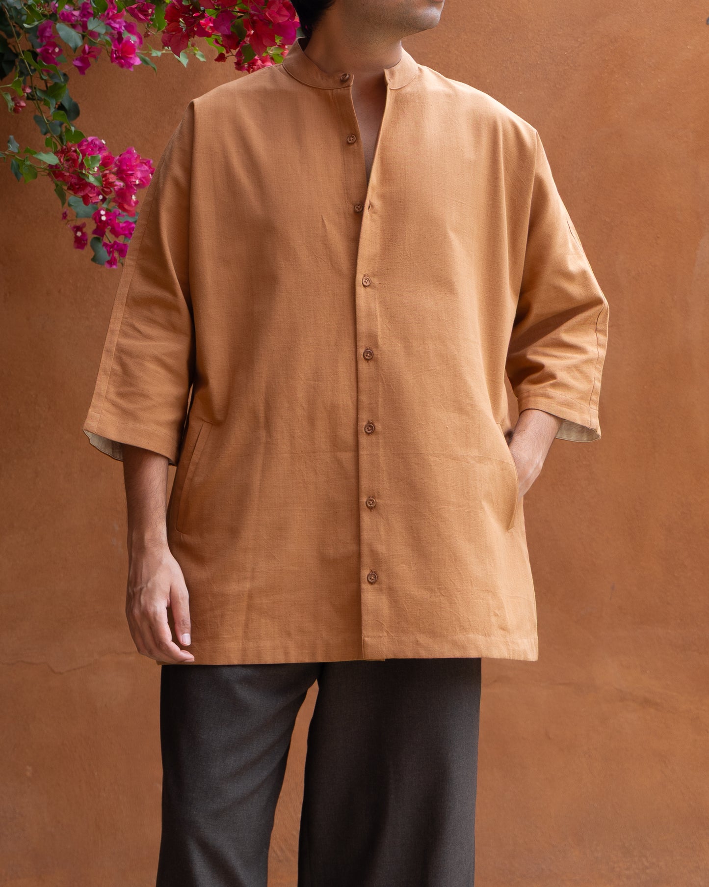 Caramel Brown Kimono Shirt