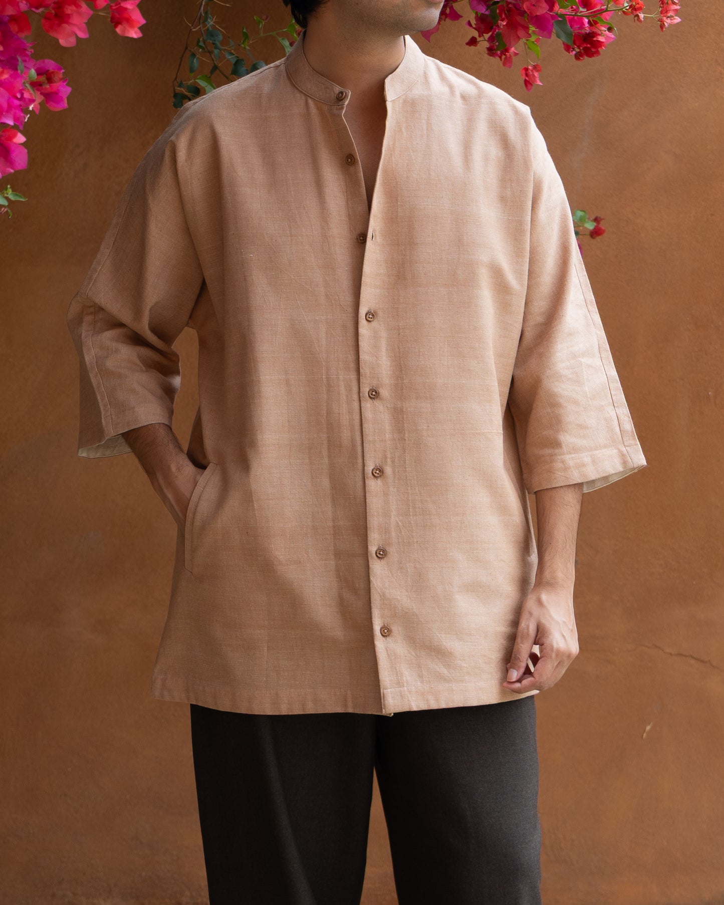 Cocoa Brown Kimono Shirt