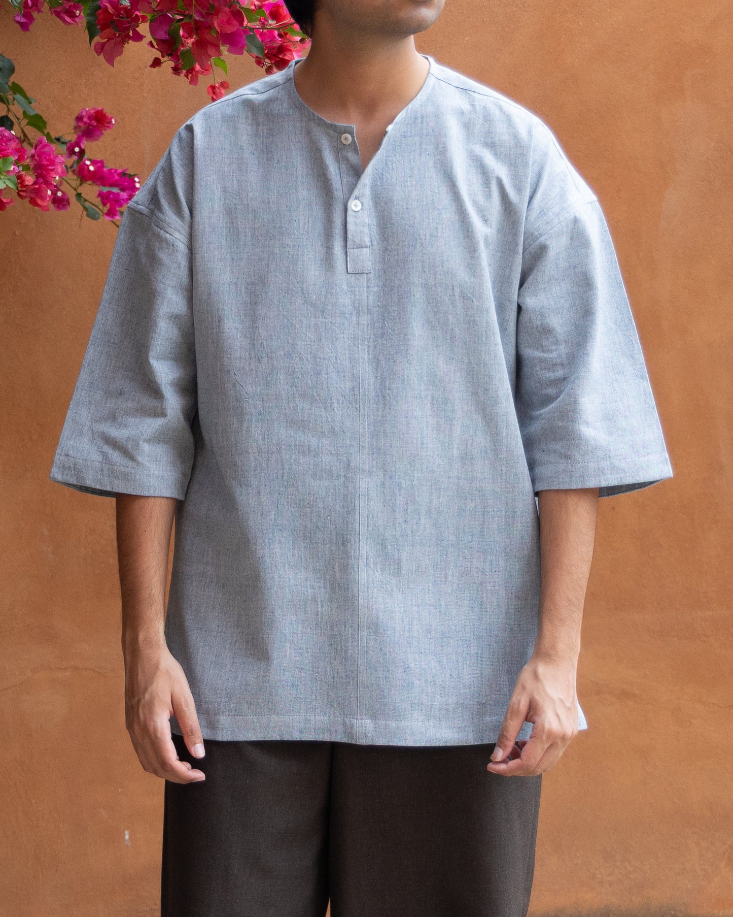 Pullover Asahi Shirt | Soft Indigo Melange