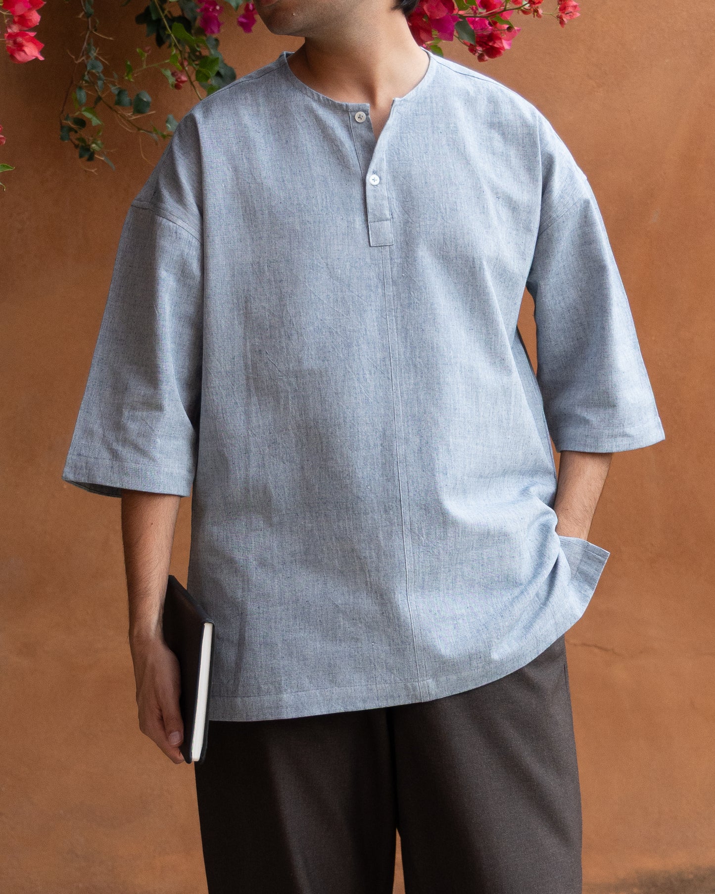Pullover Asahi Shirt | Soft Indigo Melange