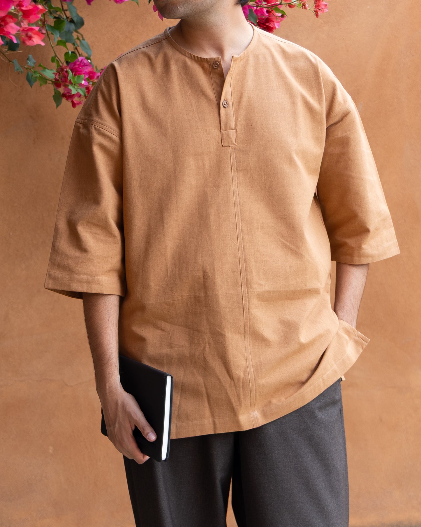 Pullover Asahi Shirt | Caramel Brown