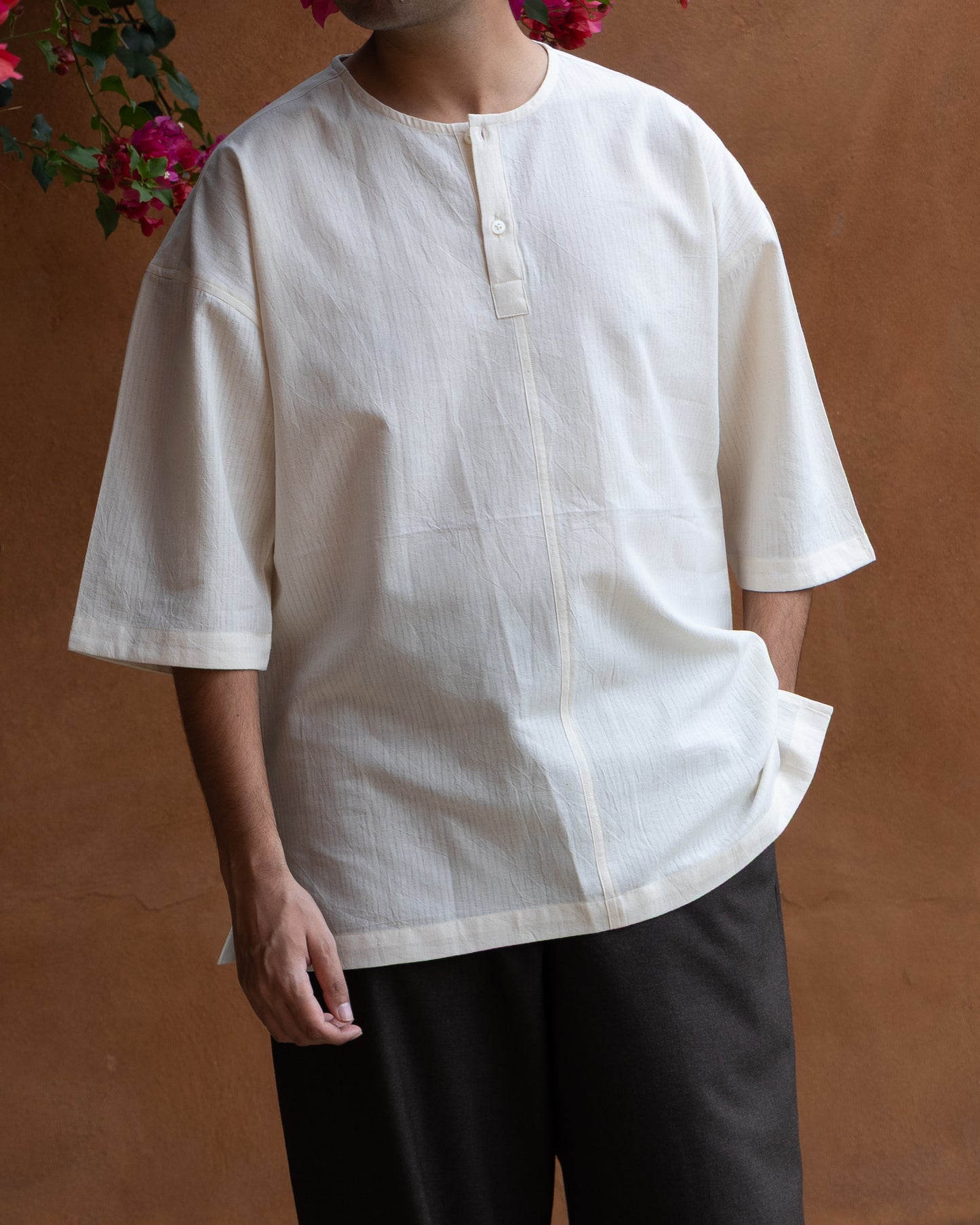 Pullover Asahi Shirt | Ecru Self