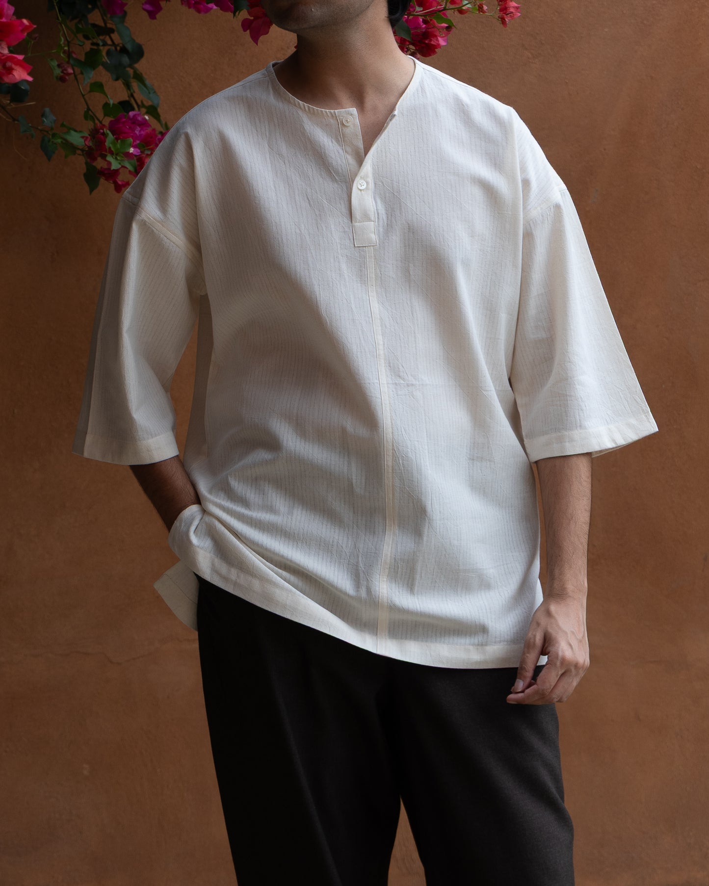 Pullover Asahi Shirt | Ecru Self