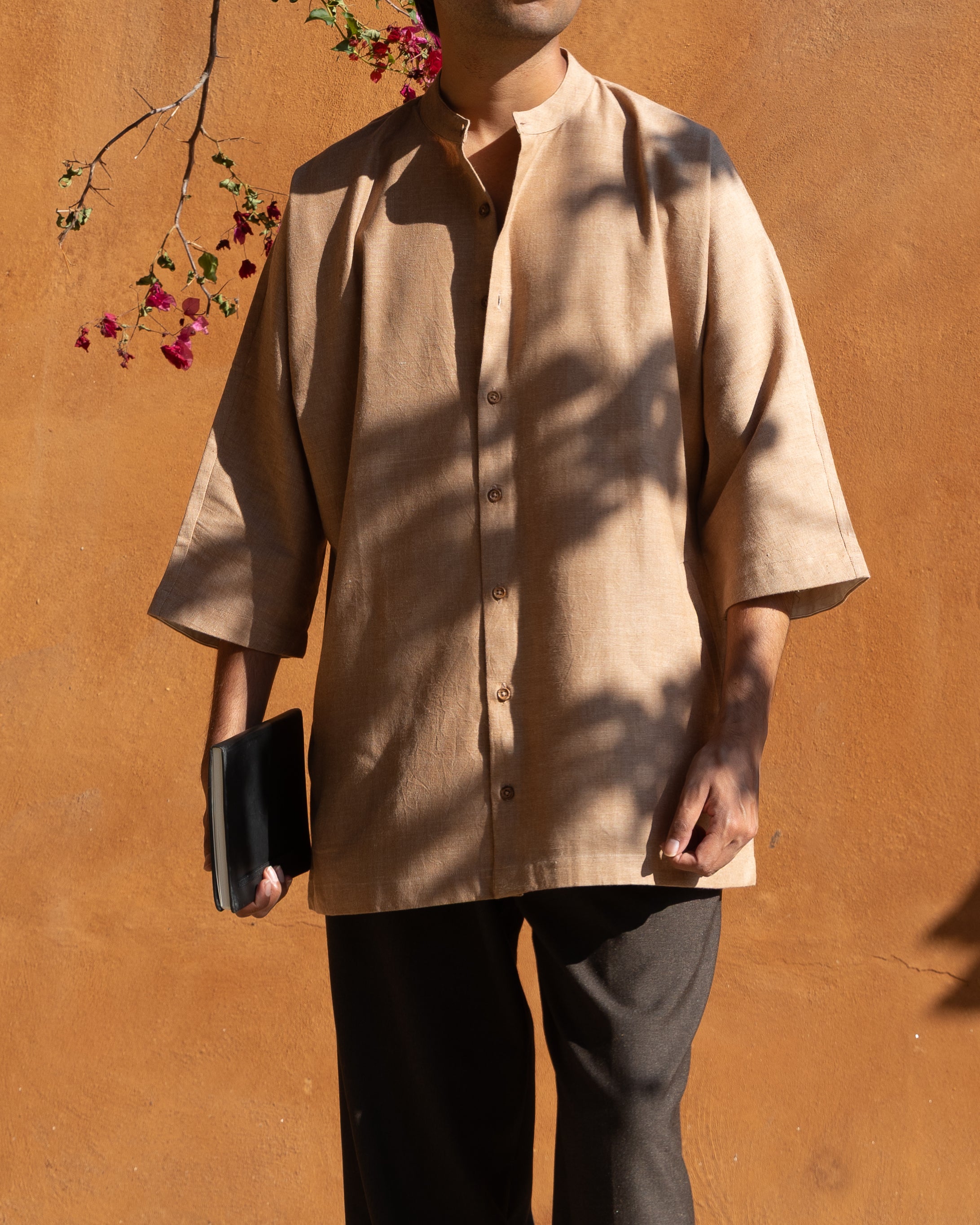Cocoa Brown Kimono Shirt
