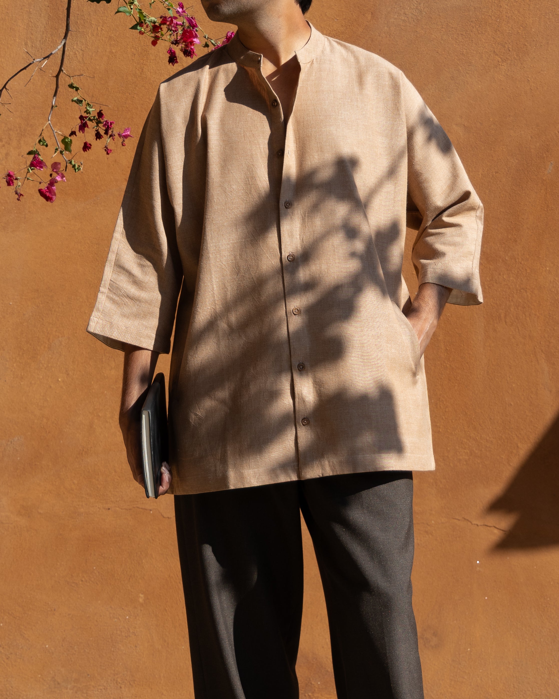 Cocoa Brown Kimono Shirt