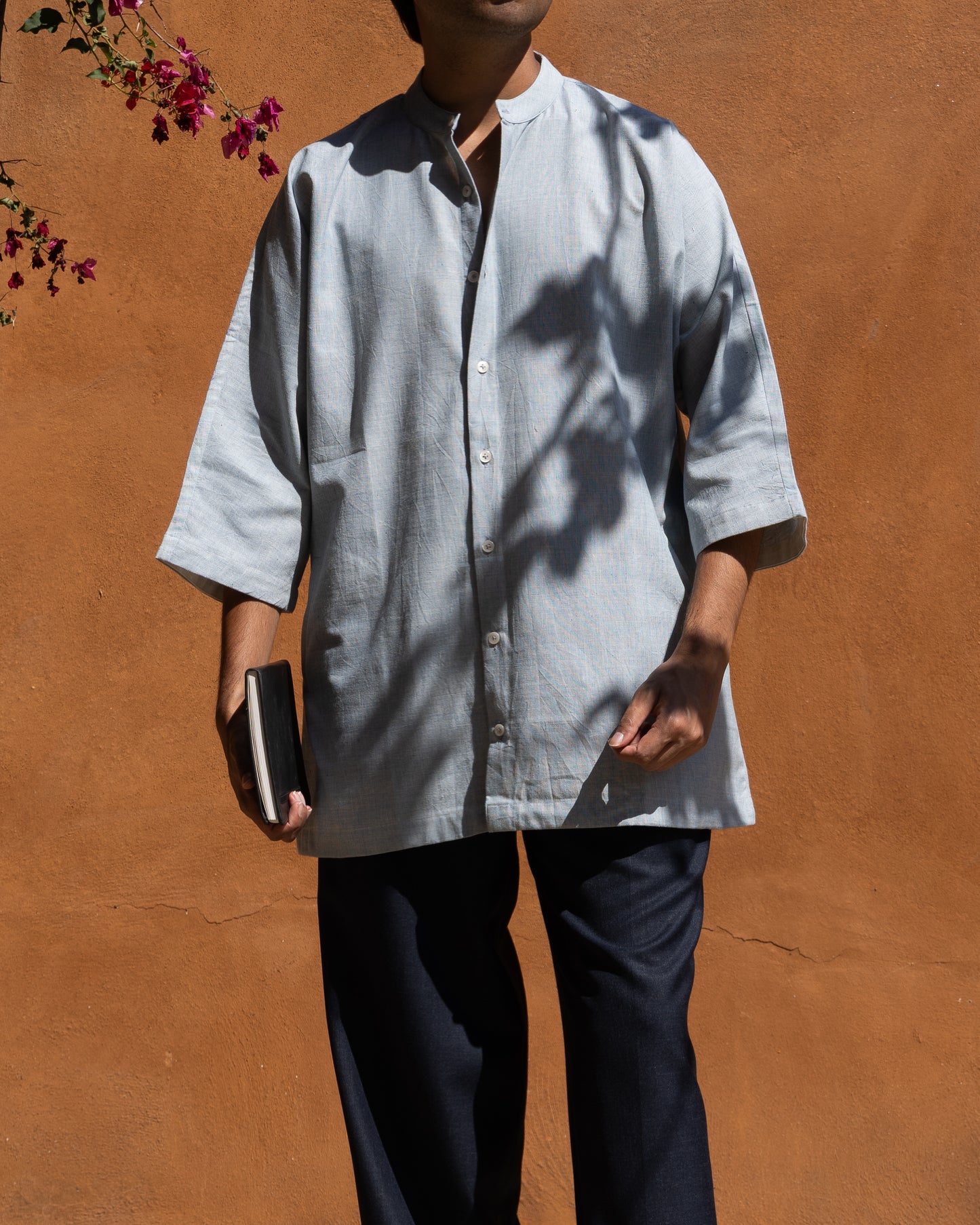 Baby Blue Kimono Shirt
