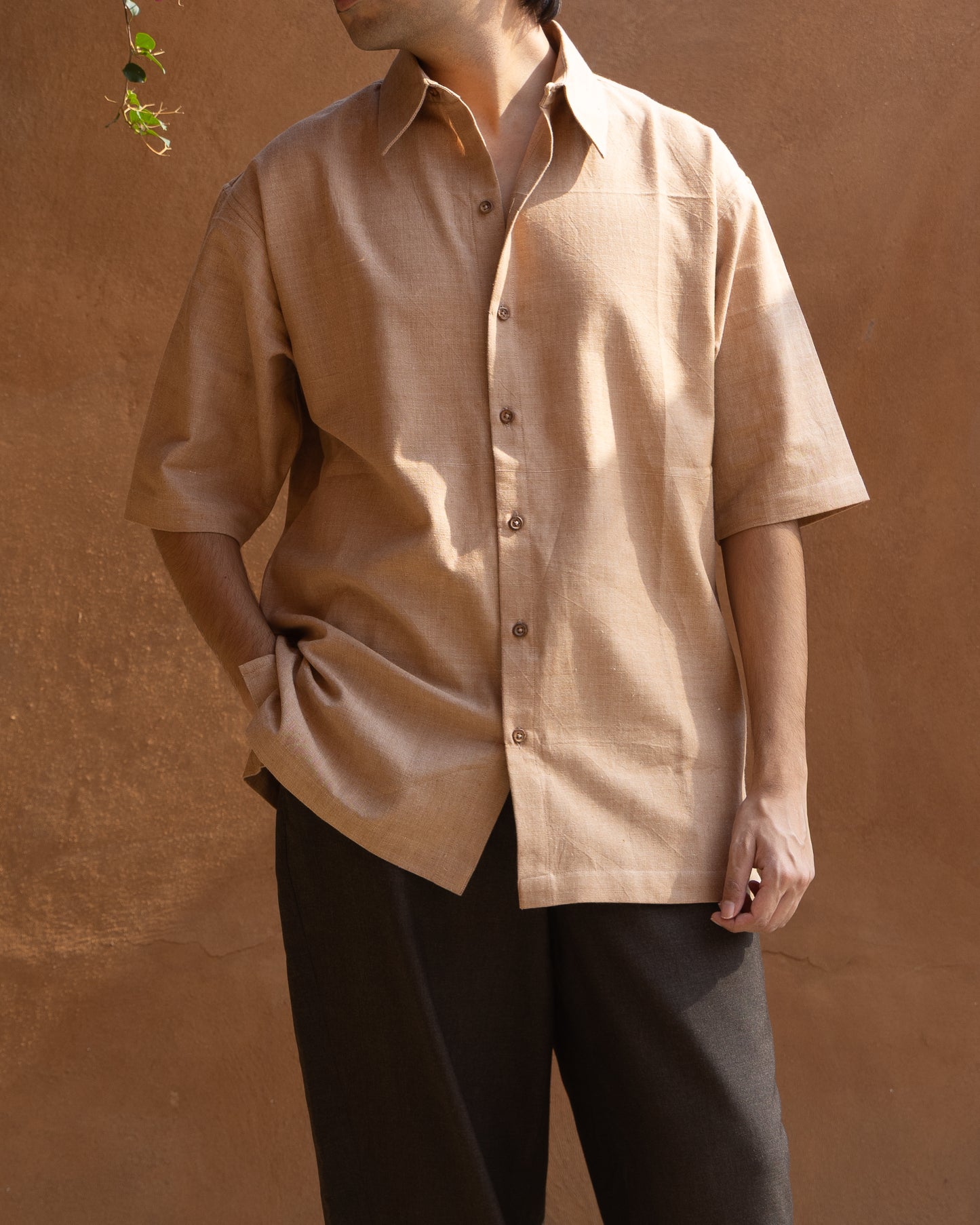 Relaxed Half Shirt | Cocoa Brown