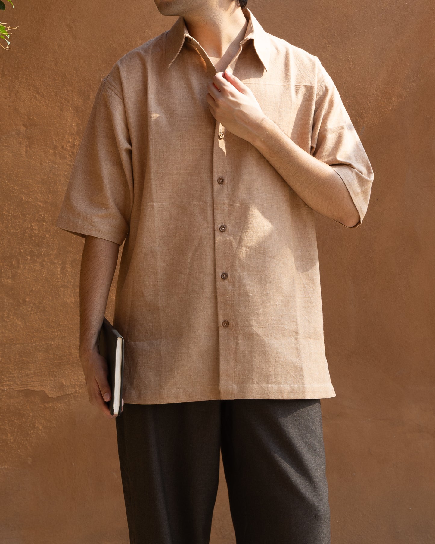 Relaxed Half Shirt | Cocoa Brown