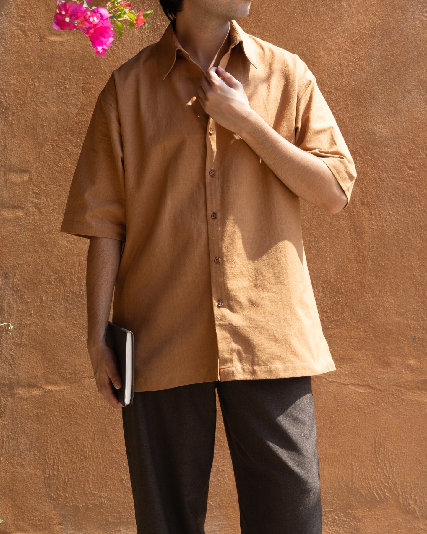Relaxed Half Shirt | Caramel Brown