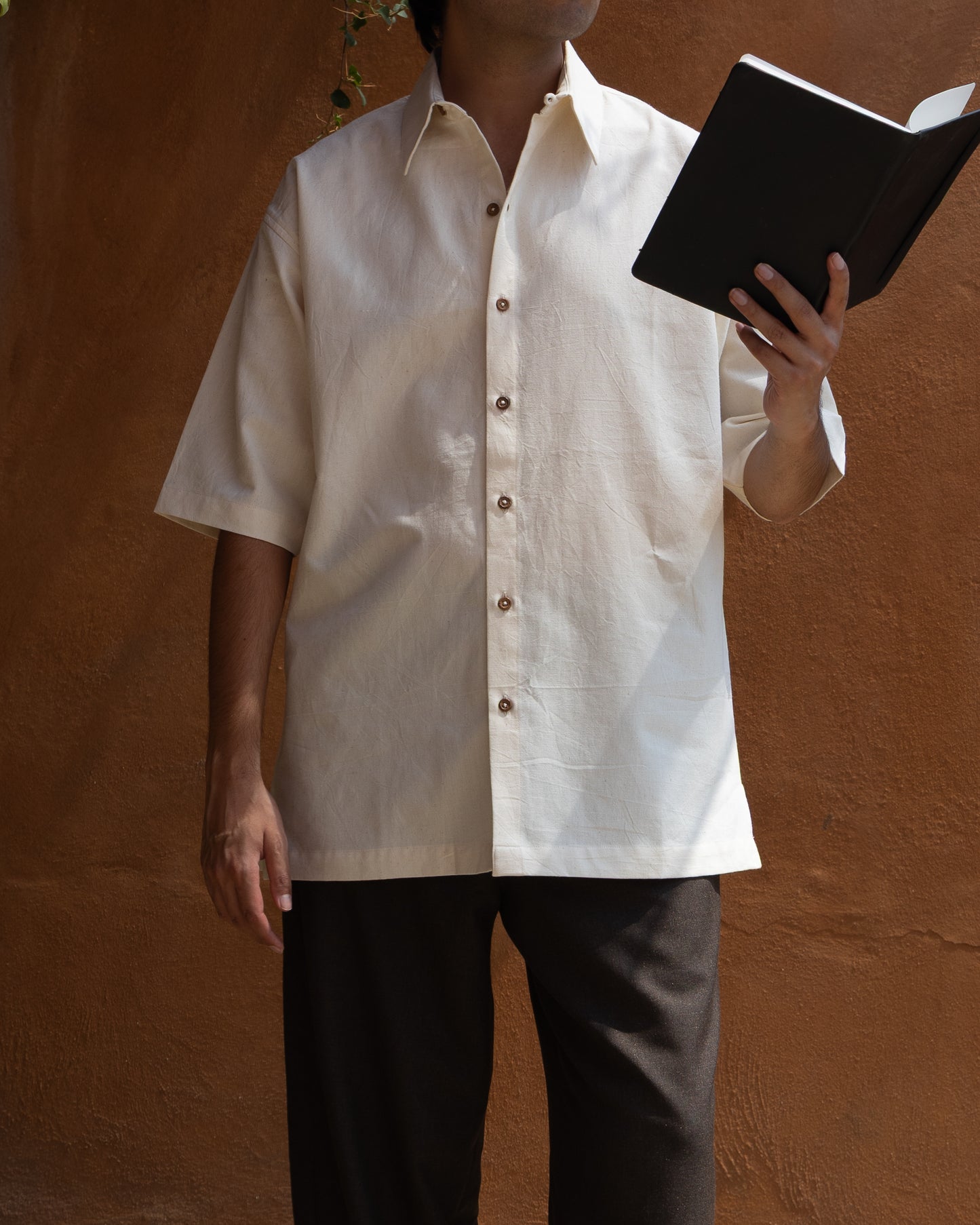 Relaxed Half Shirt | Undyed Soft Cream
