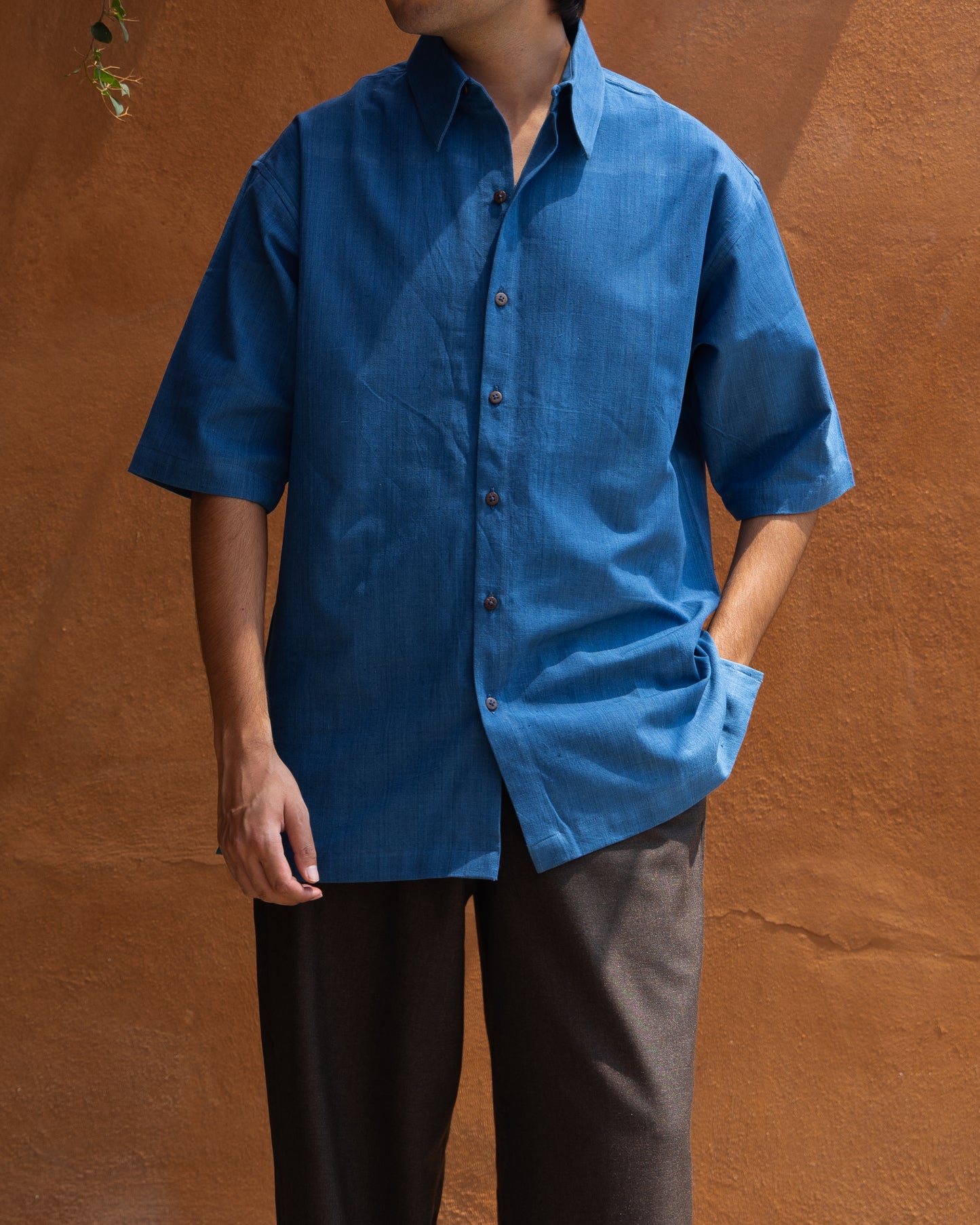 Relaxed Half Shirt | Deep Blue