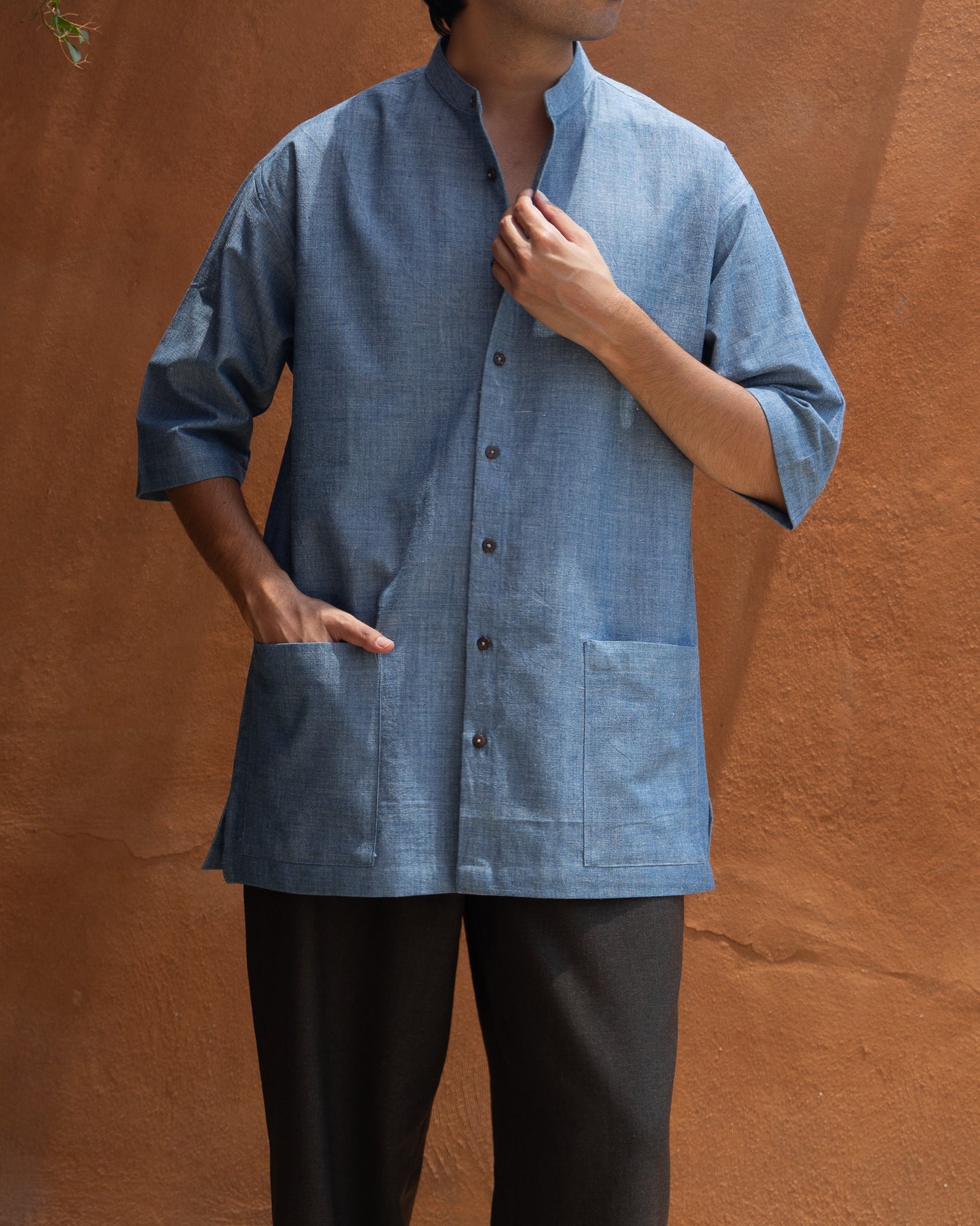 Basho Shirt | Chambray Blue