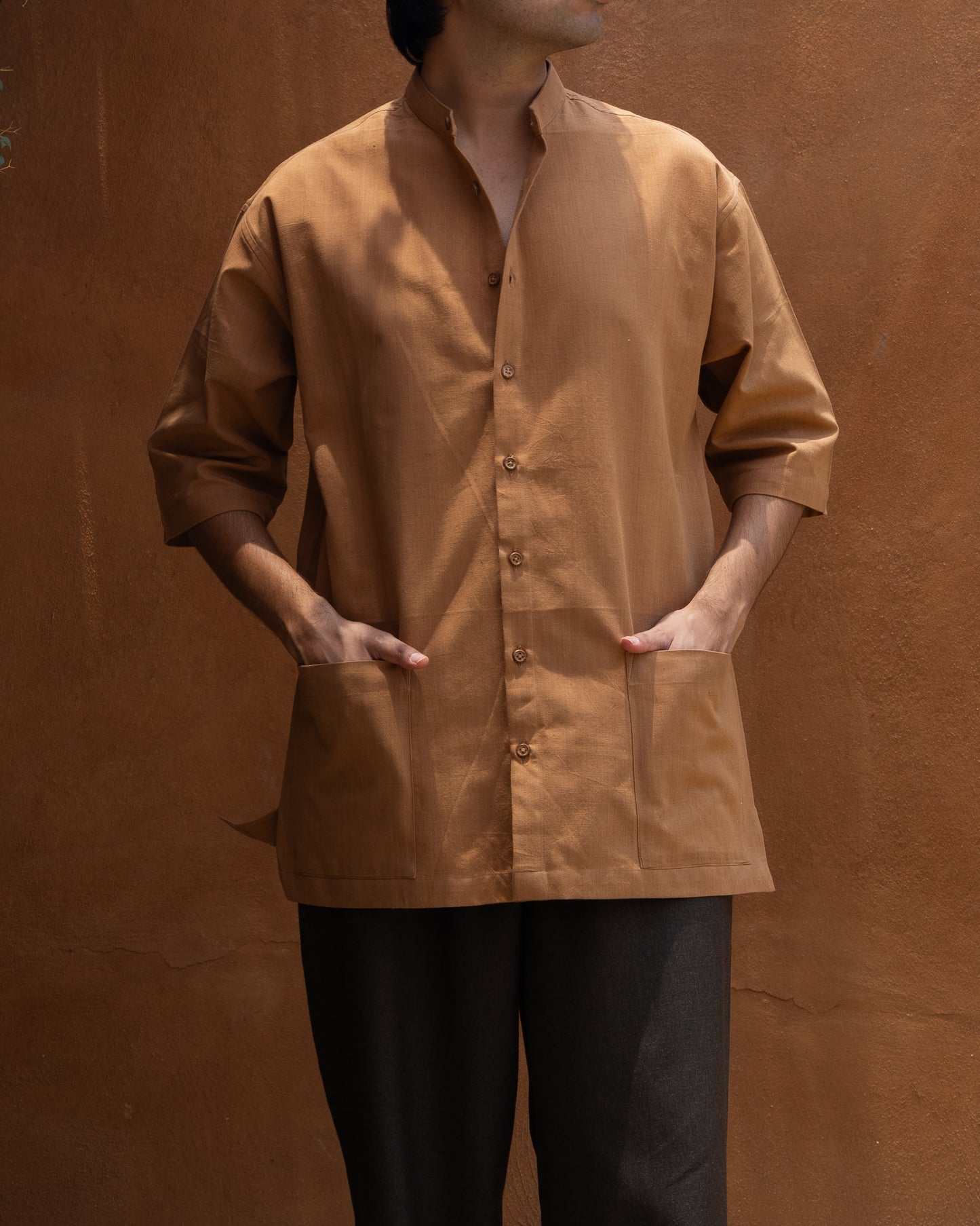 Basho Shirt | Caramel Brown