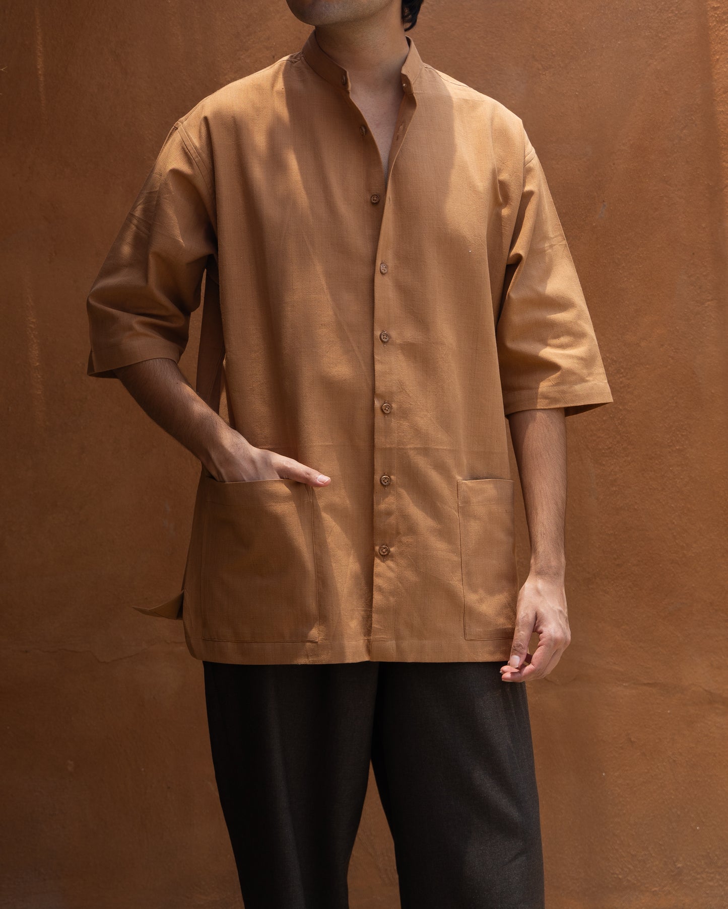 Basho Shirt | Caramel Brown