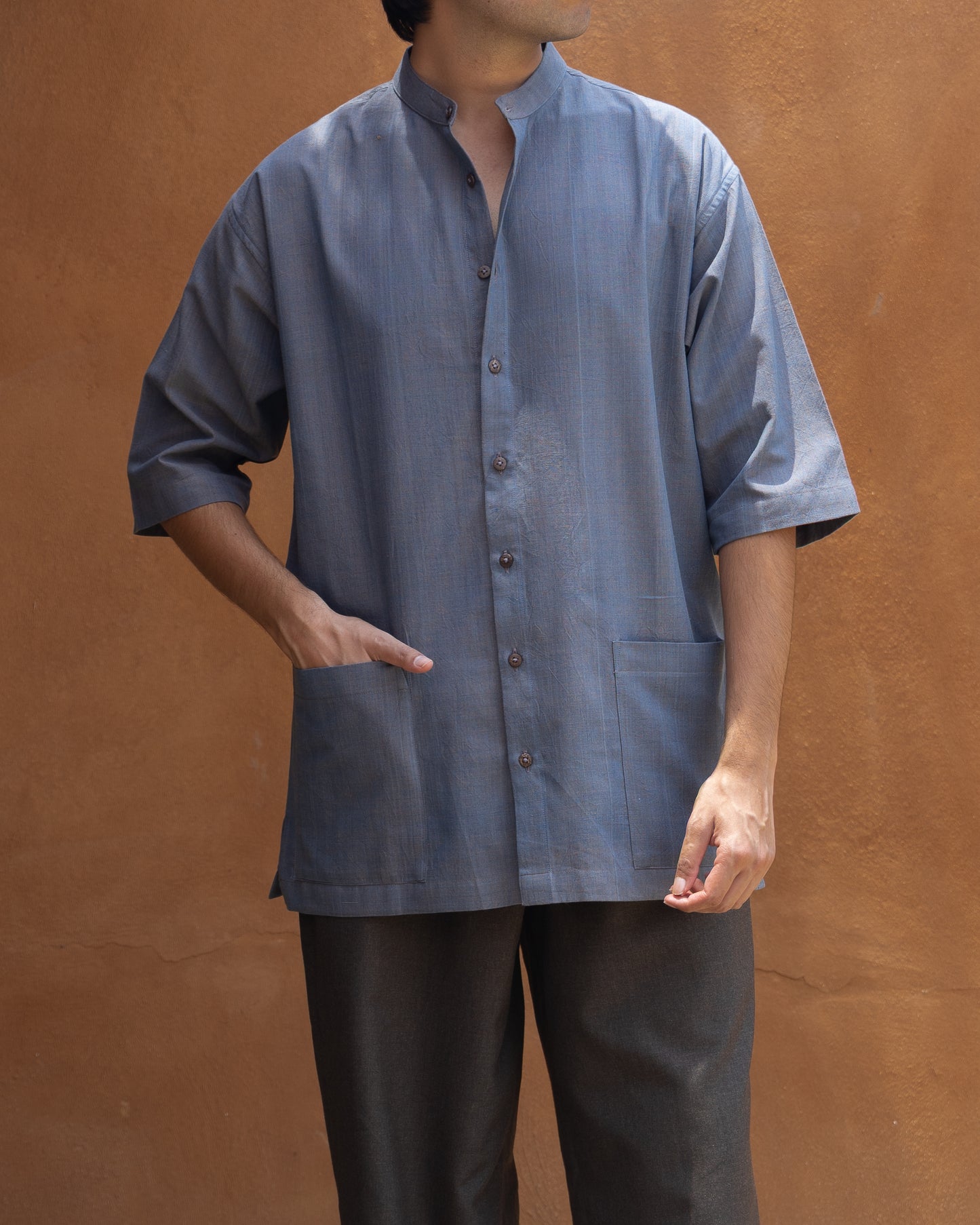 Basho Shirt | Charcoal Grey Dual Hue